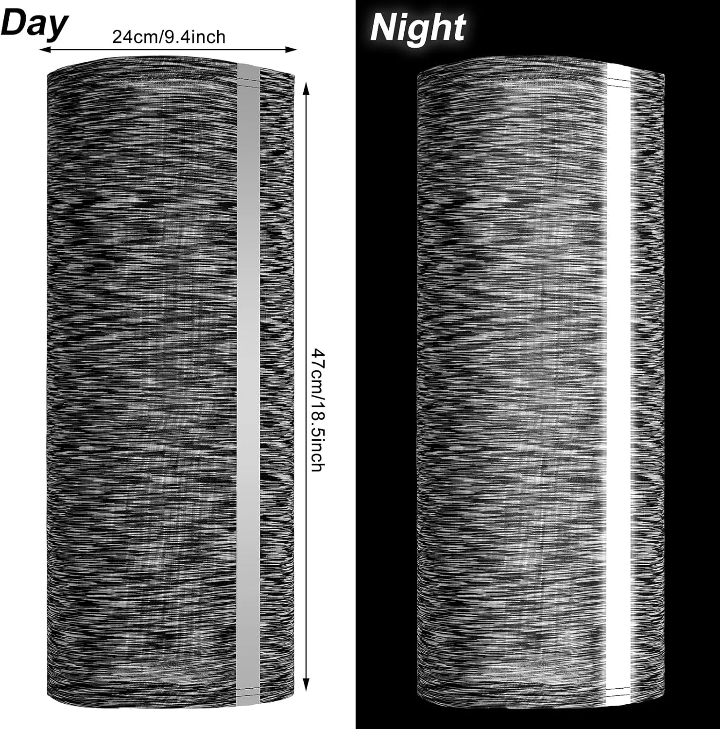 ساتینیور 4 عدد گتر گردنی بازتابنده، دستمال سر ایمنی نئون دید بالا، محافظت در برابر باد، گرد و غبار و اشعه ماوراء بنفش