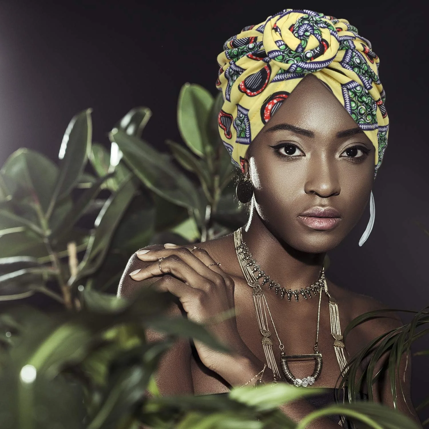 ساتینیور 6 عدد کلاه عمامه زنانه آفریقایی گره گل دار از پیش گره خورده