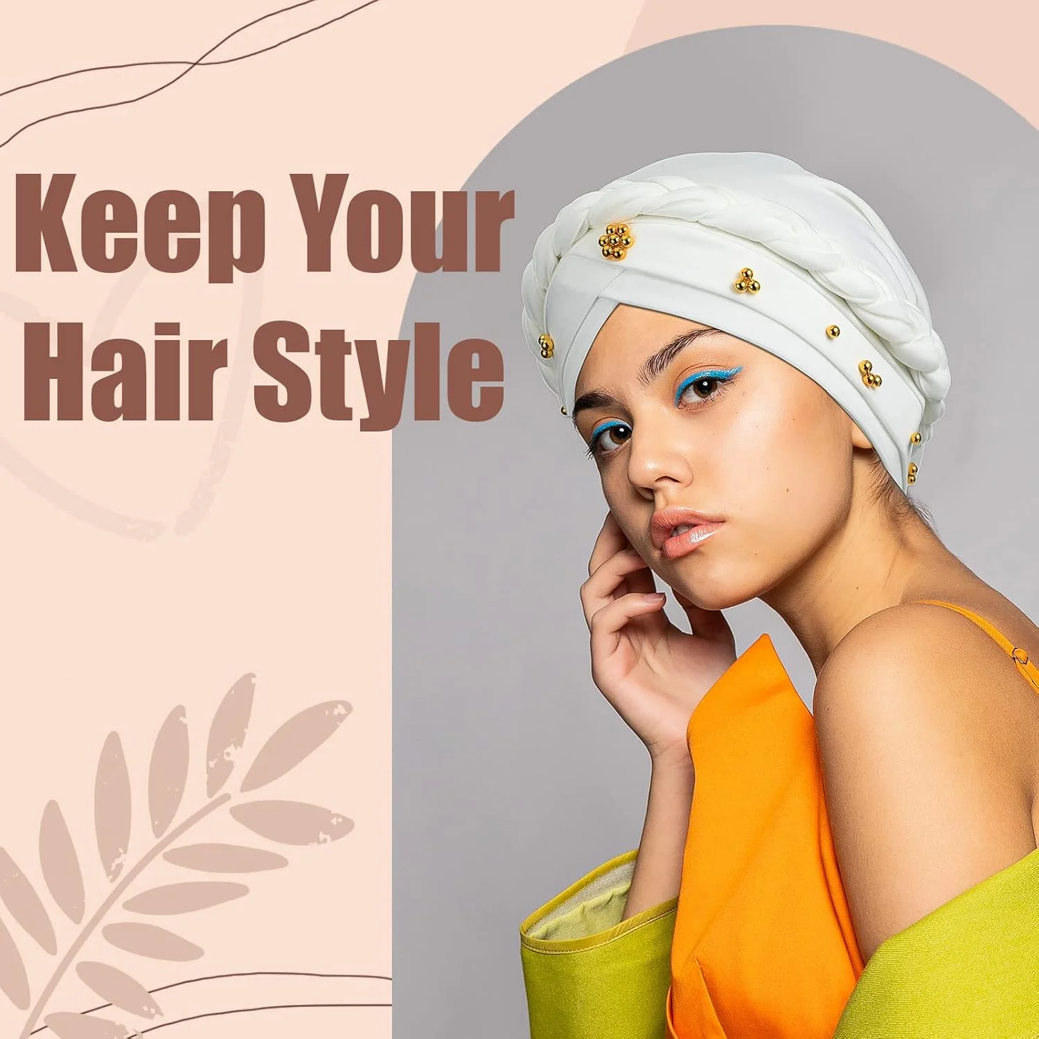 کلاه عمامه زنانه آفریقایی 6 عددی برای زنان سیاه پوست، کلاه بافت مو