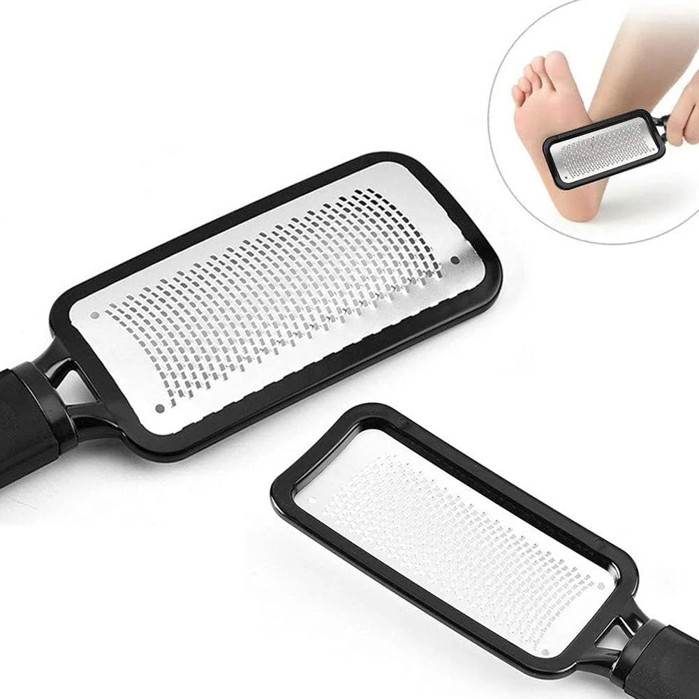 سوهان پا ALLNEWELOOK، از بین برنده پینه پا، ابزار بزرگ پدیکور استیل ضد زنگ، اسکرابر پا برای از بین بردن پینه، پوست مرده و سخت برای پاهای خشک و مرطوب، سوهان حرفه ای پا (مشکی) سوهان پا ALLNEWELOOK، از بین برنده پینه پا، ابزار بزرگ پدیکور استیل ضد زنگ، اسکرابر پا برای از بین بردن پینه، پوست مرده و سخت برای پاهای خشک و مرطوب، سوهان حرفه ای پا (مشکی)