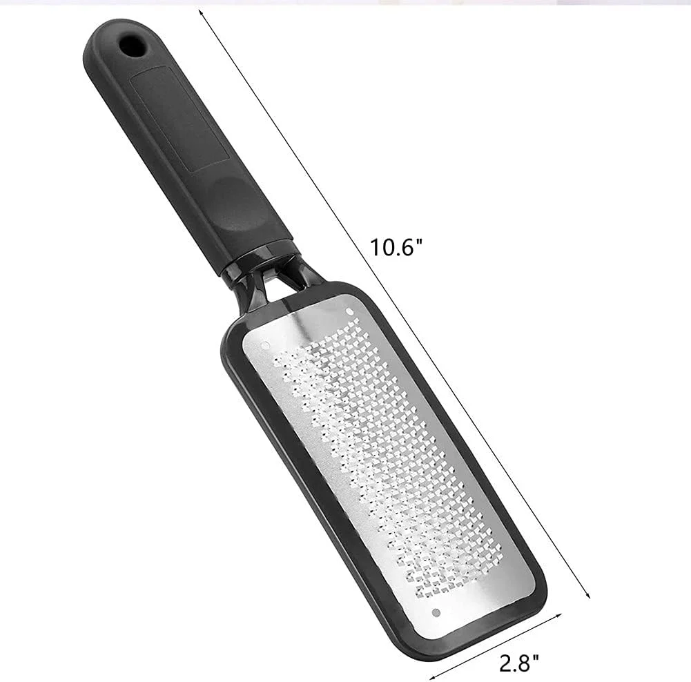 سوهان پا ALLNEWELOOK، از بین برنده پینه پا، ابزار بزرگ پدیکور استیل ضد زنگ، اسکرابر پا برای از بین بردن پینه، پوست مرده و سخت برای پاهای خشک و مرطوب، سوهان حرفه ای پا (مشکی) سوهان پا ALLNEWELOOK، از بین برنده پینه پا، ابزار بزرگ پدیکور استیل ضد زنگ، اسکرابر پا برای از بین بردن پینه، پوست مرده و سخت برای پاهای خشک و مرطوب، سوهان حرفه ای پا (مشکی)