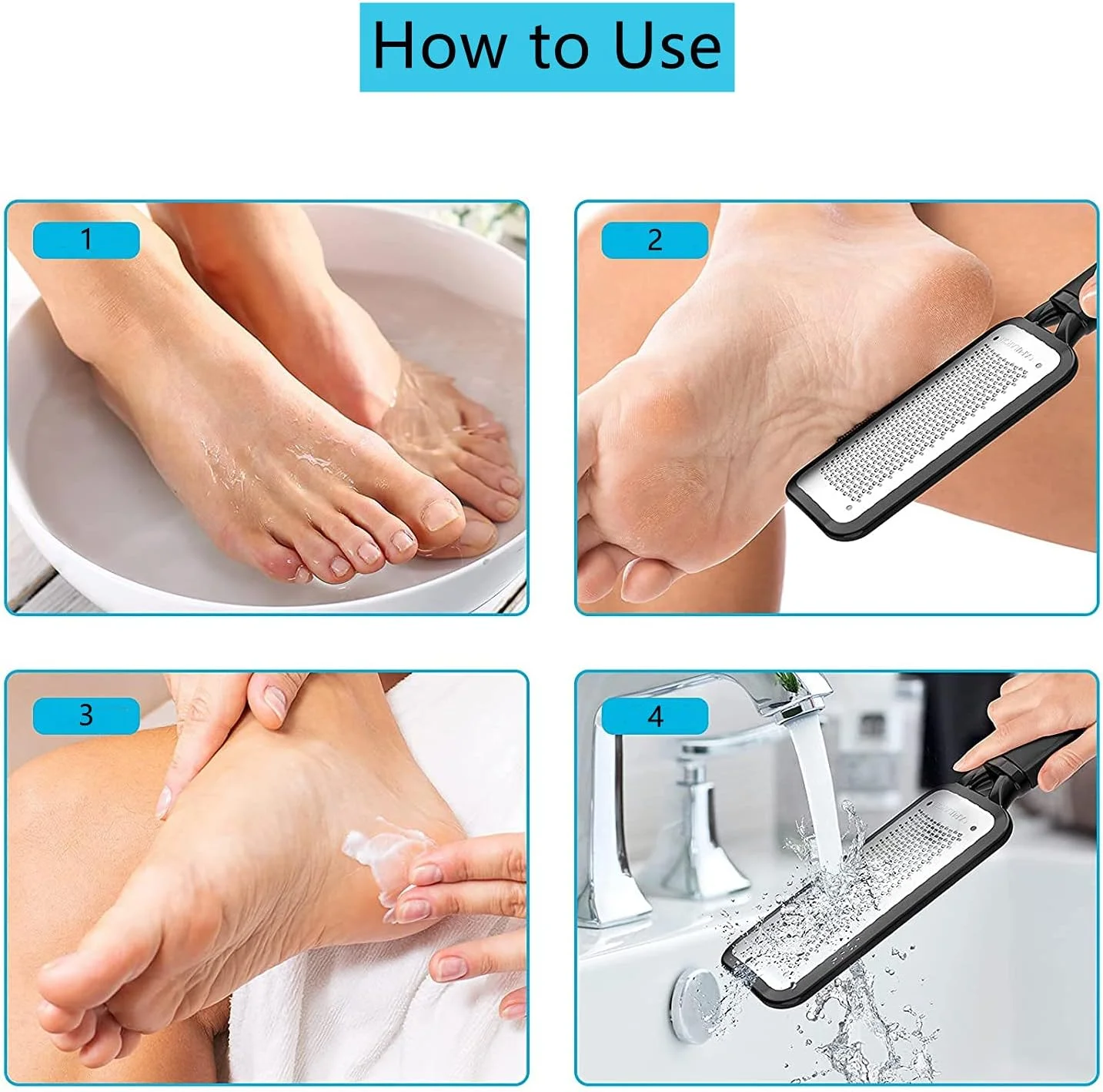 سوهان پا ALLNEWELOOK، از بین برنده پینه پا، ابزار بزرگ پدیکور استیل ضد زنگ، اسکرابر پا برای از بین بردن پینه، پوست مرده و سخت برای پاهای خشک و مرطوب، سوهان حرفه ای پا (مشکی) سوهان پا ALLNEWELOOK، از بین برنده پینه پا، ابزار بزرگ پدیکور استیل ضد زنگ، اسکرابر پا برای از بین بردن پینه، پوست مرده و سخت برای پاهای خشک و مرطوب، سوهان حرفه ای پا (مشکی)