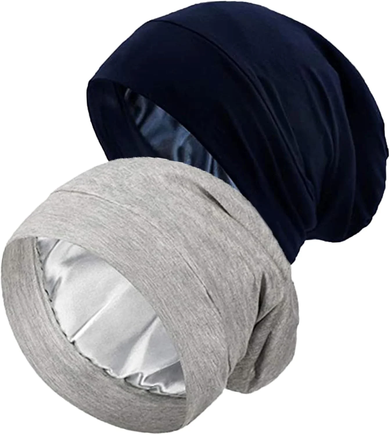کلاه خواب ساتن ابریشمی قابل تنظیم KASTWAVE برای ریزش مو - بسته 2 عددی