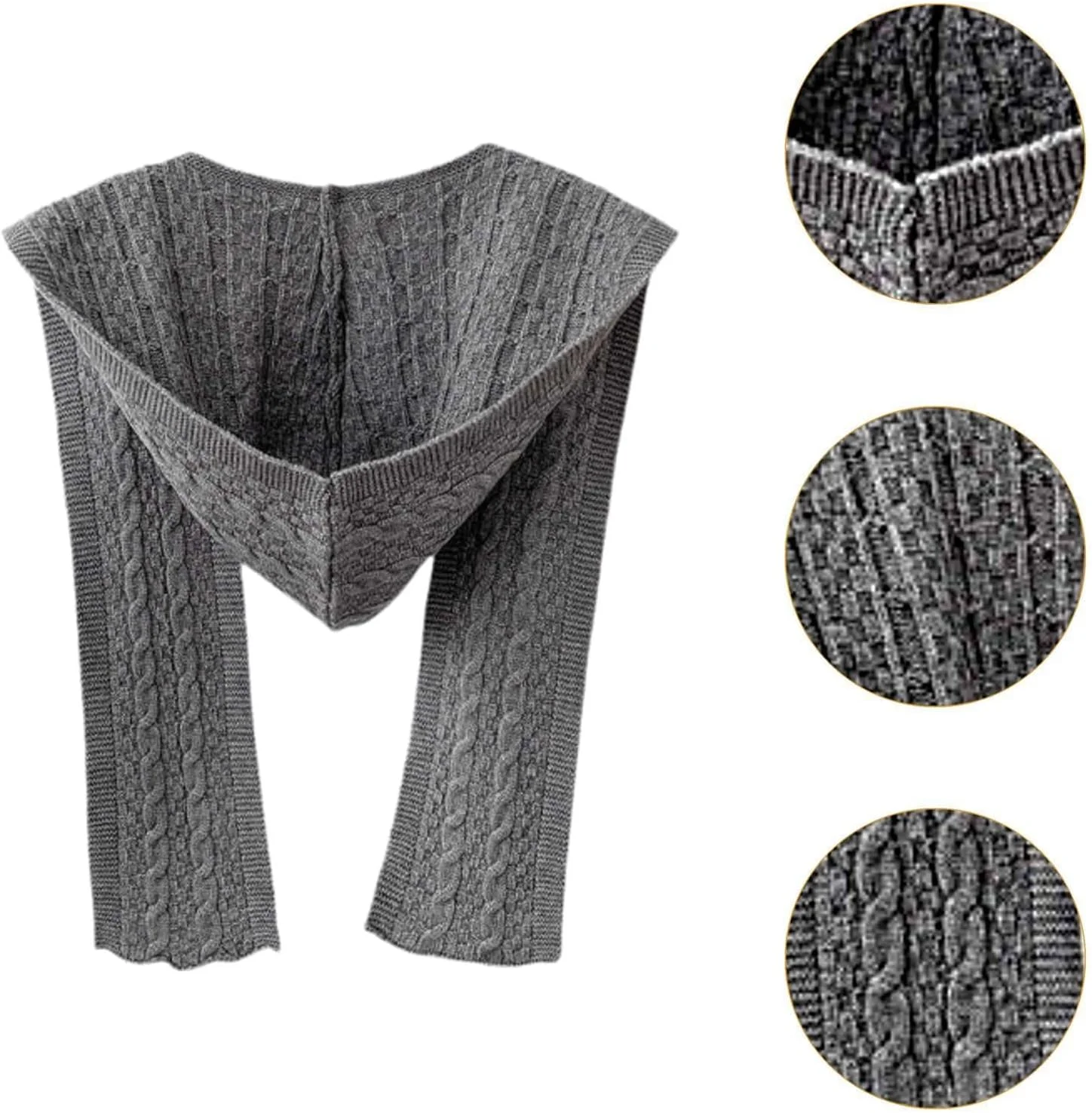 شال گردن کلاه دار بافتنی گرم، شال کلاه دار نرم و راحت 2 در 1 برای مردان و زنان، لوازم جانبی هوای سرد در فضای باز برای پاییز و زمستان، هدیه شیک