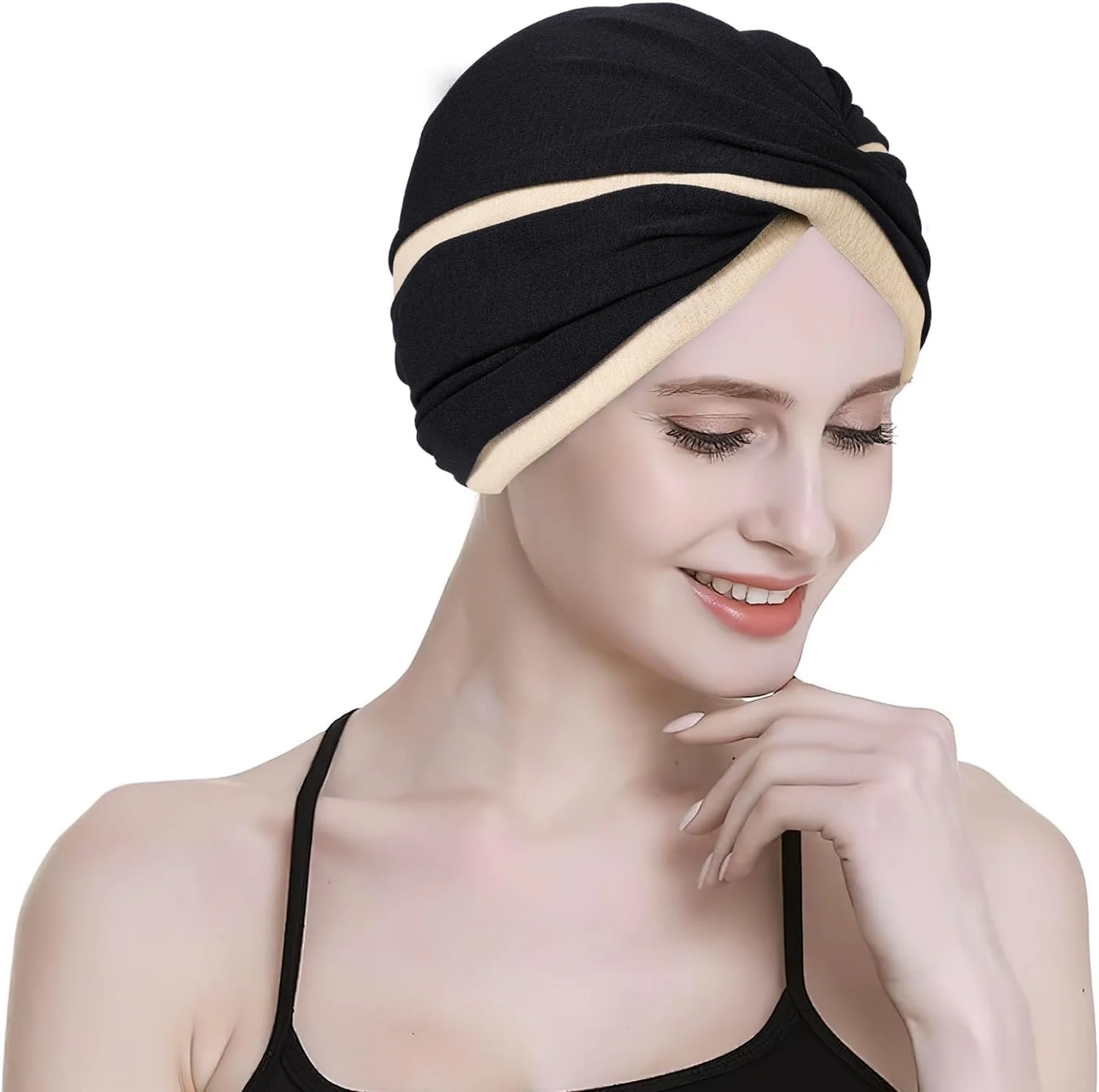 توربان زنانه KASTWAVE، 2 عدد کلاه عمامه گره دار از پیش بسته شده نرم، کلاه توربان زنانه کلاه خواب بافته پیچ خورده کلاه روسری کلاه بافتنی کلاه ریزش مو توربان زنانه KASTWAVE، 2 عدد کلاه عمامه گره دار از پیش بسته شده نرم، کلاه توربان زنانه کلاه خواب بافته پیچ خورده کلاه روسری کلاه بافتنی کلاه ریزش مو