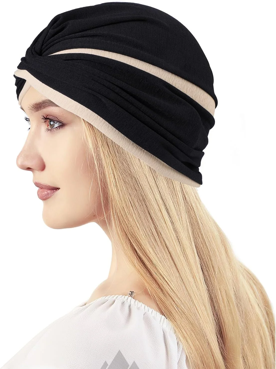 توربان زنانه KASTWAVE، 2 عدد کلاه عمامه گره دار از پیش بسته شده نرم، کلاه توربان زنانه کلاه خواب بافته پیچ خورده کلاه روسری کلاه بافتنی کلاه ریزش مو توربان زنانه KASTWAVE، 2 عدد کلاه عمامه گره دار از پیش بسته شده نرم، کلاه توربان زنانه کلاه خواب بافته پیچ خورده کلاه روسری کلاه بافتنی کلاه ریزش مو