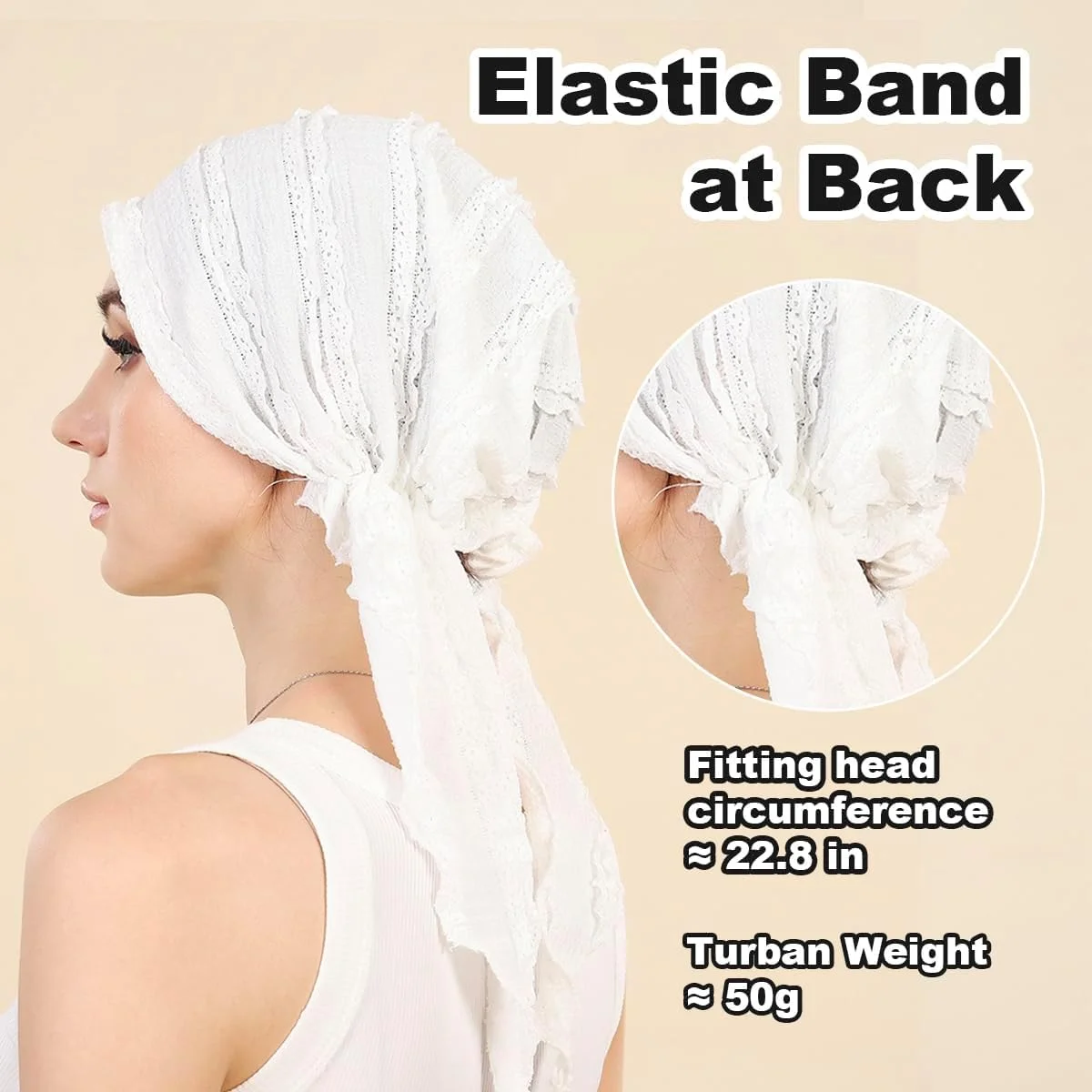 کلاه عمامه ای زنانه از پیش گره خورده، کلاه توربان، پوشش سر، روسری زنانه، کلاه پوشش موی خواب