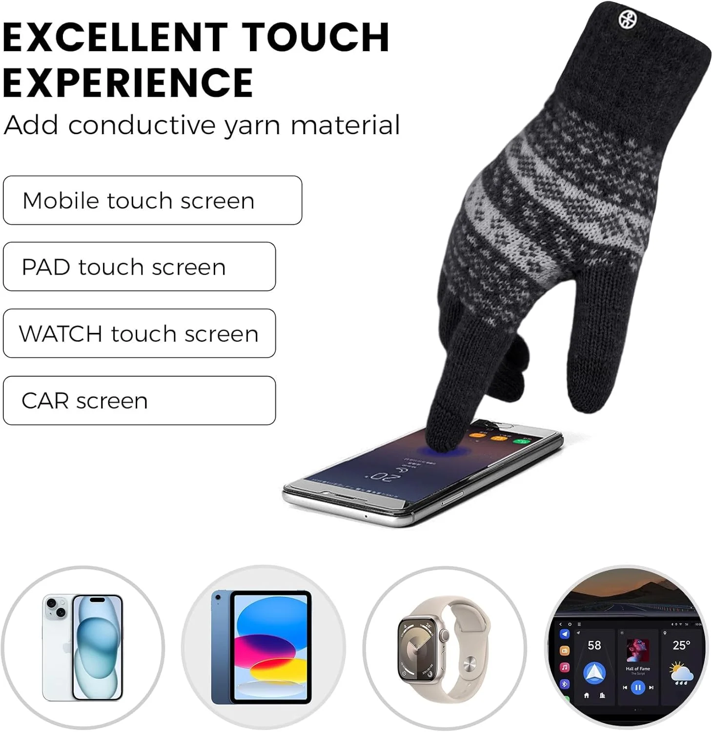 ست کلاه بافتنی زمستانی، شال گردن و دستکش زنانه KASTWAVE - شال گردن بلند ضخیم و گرم، دستکش های صفحه لمسی و کلاه جمجمه، شال گردن های راحت، مناسب برای زنان و مردان، لوازم جانبی هوای سرد و هدیه زمستانی - مشکی ست کلاه بافتنی زمستانی، شال گردن و دستکش زنانه KASTWAVE - شال گردن بلند ضخیم و گرم، دستکش های صفحه لمسی و کلاه جمجمه، شال گردن های راحت، مناسب برای زنان و مردان، لوازم جانبی هوای سرد و هدیه زمستانی - مشکی