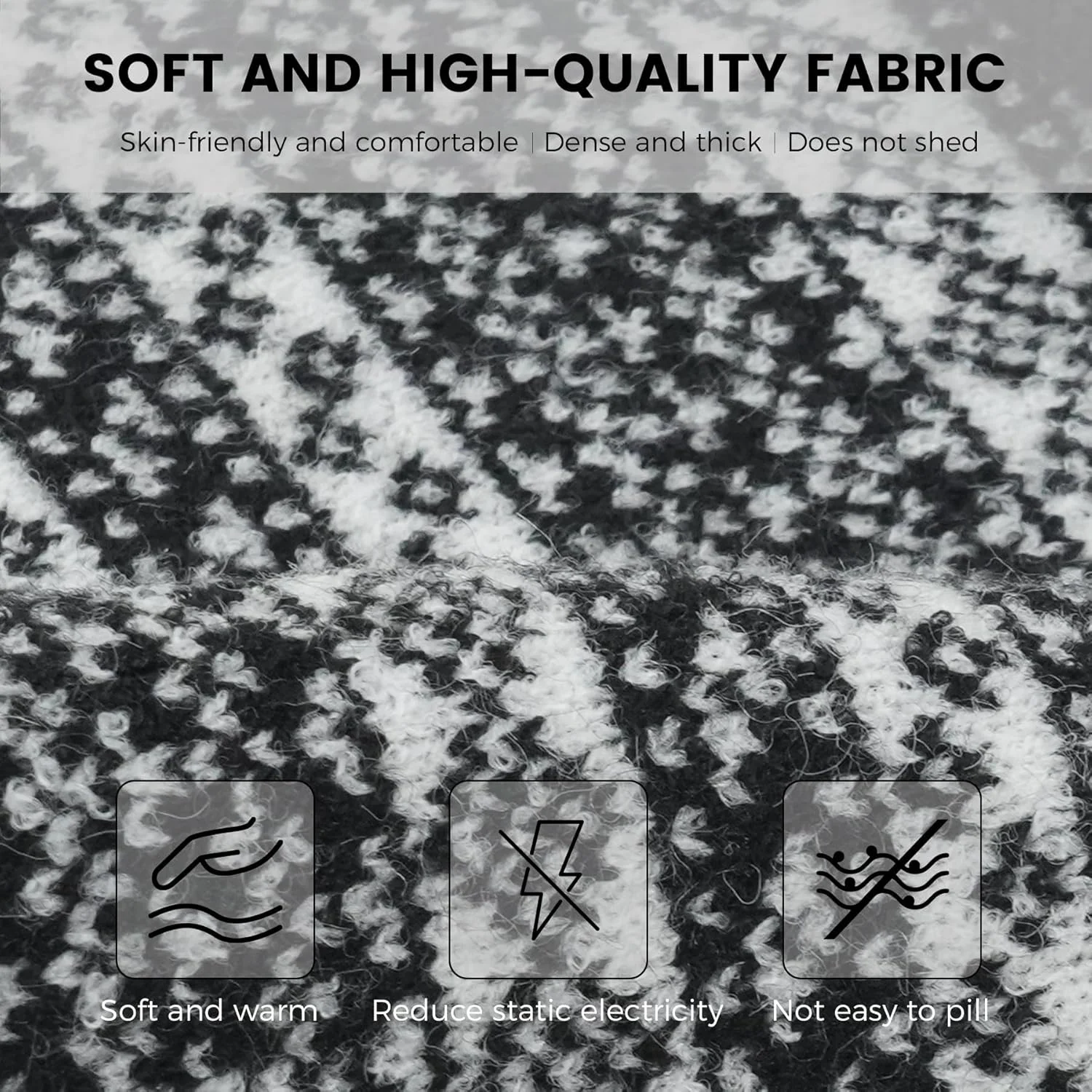 ست کلاه بافتنی زمستانی، شال گردن و دستکش زنانه KASTWAVE - شال گردن بلند ضخیم و گرم، دستکش های صفحه لمسی و کلاه جمجمه، شال گردن های راحت، مناسب برای زنان و مردان، لوازم جانبی هوای سرد و هدیه زمستانی - مشکی ست کلاه بافتنی زمستانی، شال گردن و دستکش زنانه KASTWAVE - شال گردن بلند ضخیم و گرم، دستکش های صفحه لمسی و کلاه جمجمه، شال گردن های راحت، مناسب برای زنان و مردان، لوازم جانبی هوای سرد و هدیه زمستانی - مشکی