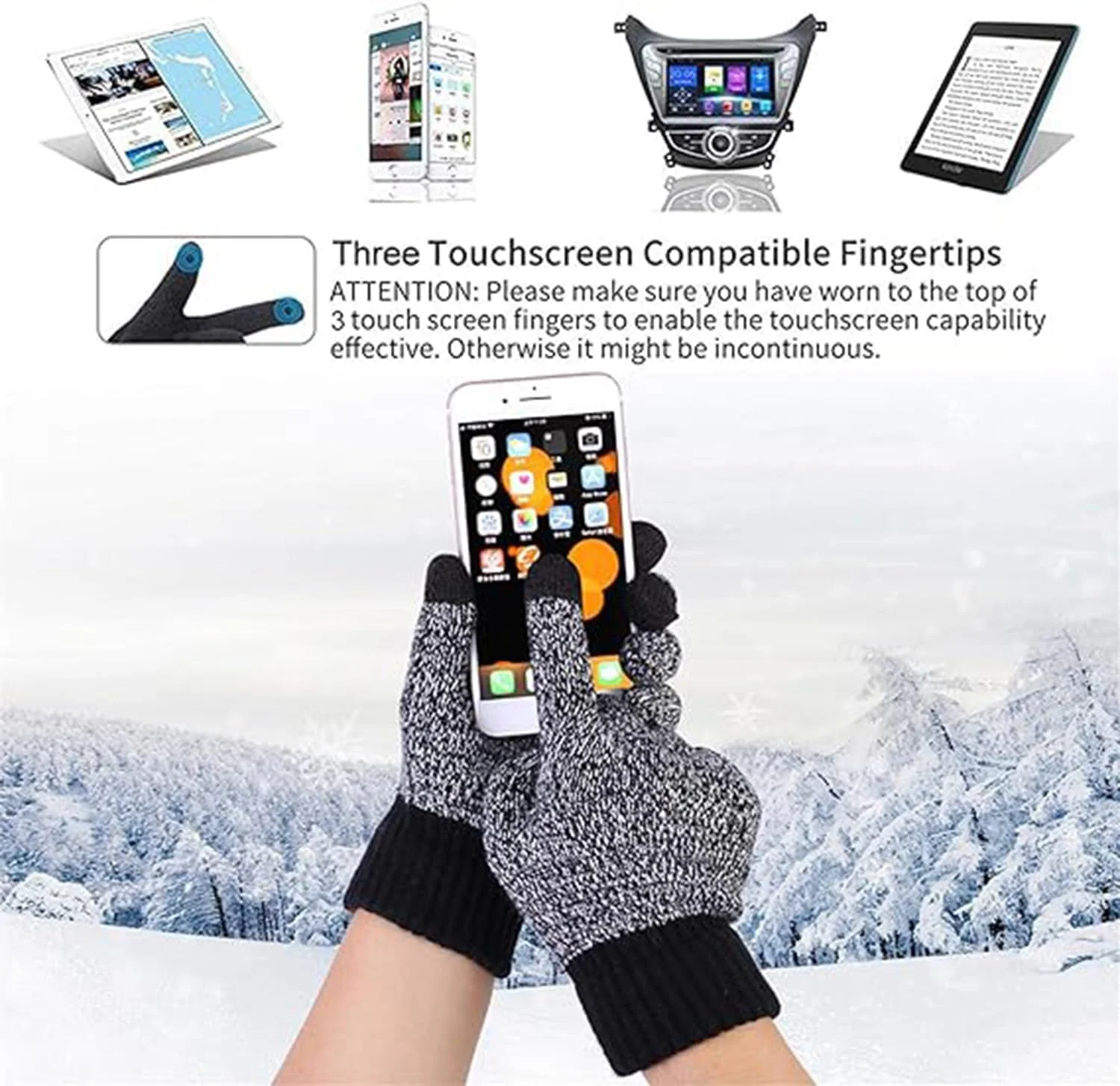 ست کلاه بافتنی زمستانی، دستکش های تاچ اسکرین و شال گردن KASTWAVE برای آقایان و بانوان - لوازم جانبی بافت گرم در رنگ های مشکی و خاکستری برای هوای سرد ست کلاه بافتنی زمستانی، دستکش های تاچ اسکرین و شال گردن KASTWAVE برای آقایان و بانوان - لوازم جانبی بافت گرم در رنگ های مشکی و خاکستری برای هوای سرد