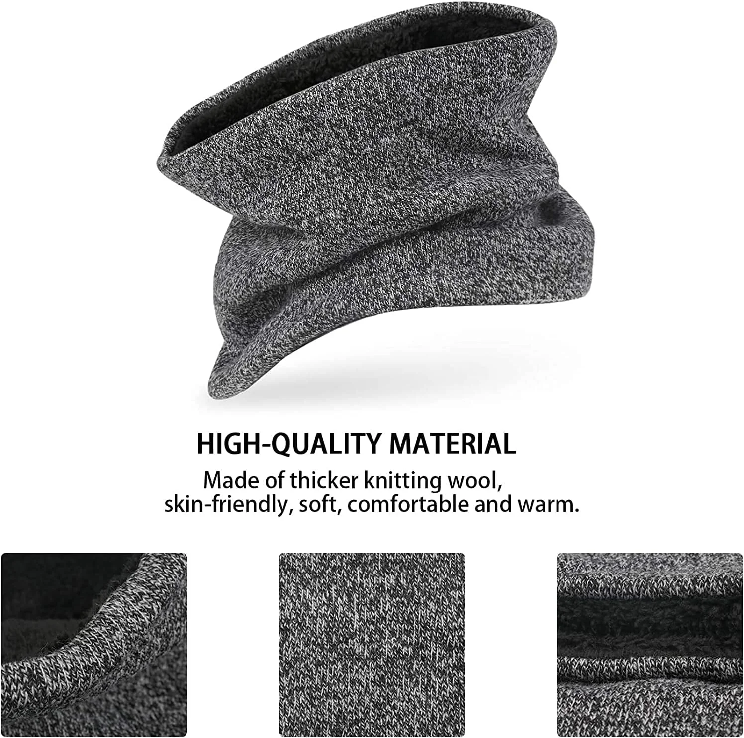 ست کلاه بافتنی زمستانی، شال گردن و دستکش های لمسی KASTWAVE، بافت ضخیم پشمی گرم، مناسب برای آقایان و بانوان، ست 3 تکه کلاه زمستانی ست کلاه بافتنی زمستانی، شال گردن و دستکش های لمسی KASTWAVE، بافت ضخیم پشمی گرم، مناسب برای آقایان و بانوان، ست 3 تکه کلاه زمستانی