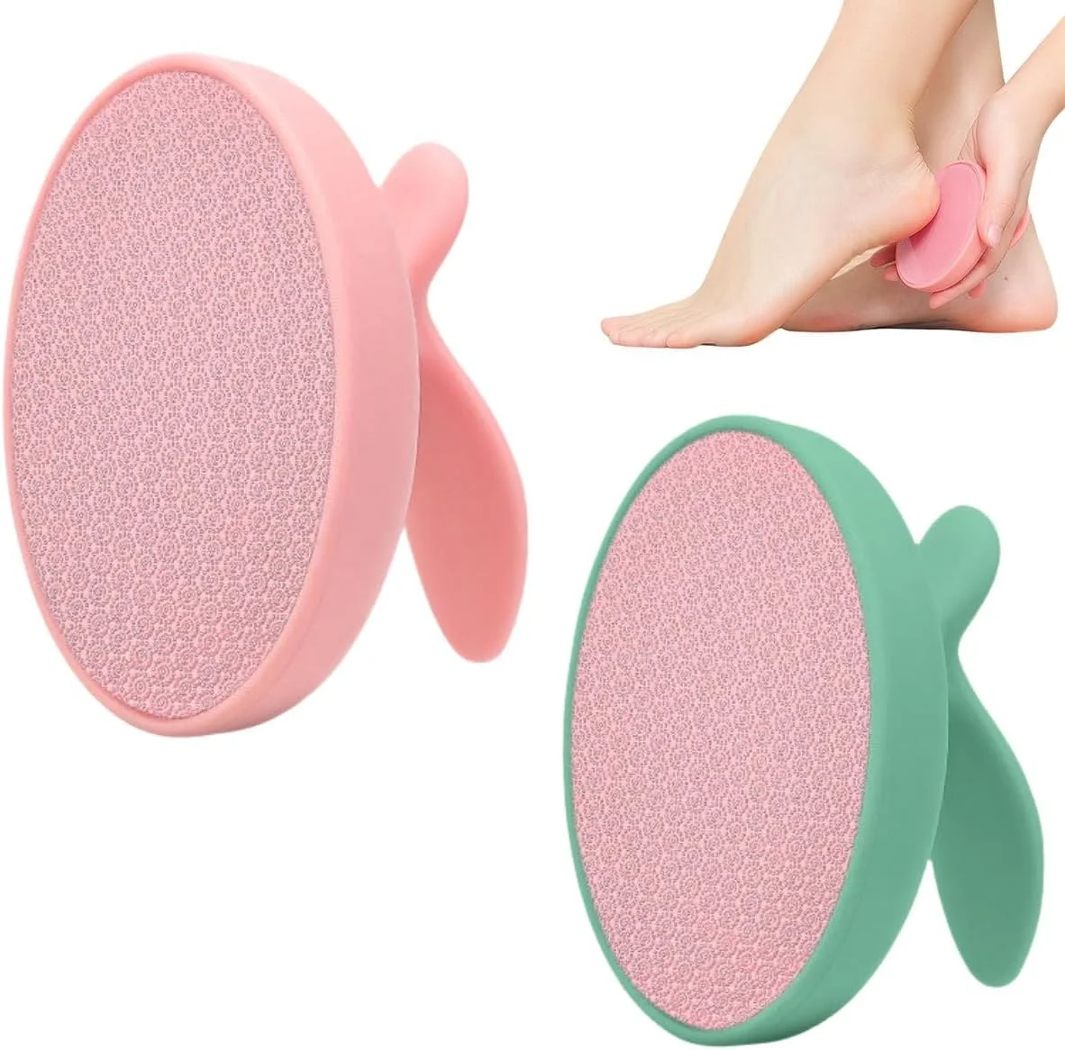 دو عدد سوهان شیشه ای پا برای پاشنه های ترک خورده، اسکرابر حرفه ای پا و از بین برنده پینه، از بین برنده بادوام پوست مرده با دسته ضد لغزش، ابزار پدیکور بافر پا با تمیز کردن آسان دو عدد سوهان شیشه ای پا برای پاشنه های ترک خورده، اسکرابر حرفه ای پا و از بین برنده پینه، از بین برنده بادوام پوست مرده با دسته ضد لغزش، ابزار پدیکور بافر پا با تمیز کردن آسان