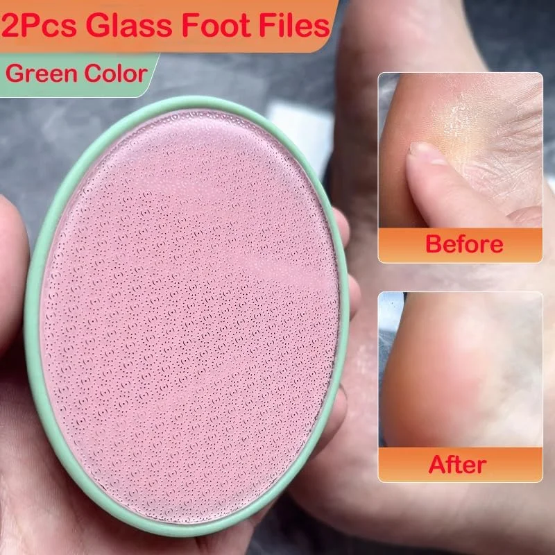 دو عدد سوهان شیشه ای پا برای پاشنه های ترک خورده، اسکرابر حرفه ای پا و از بین برنده پینه، از بین برنده بادوام پوست مرده با دسته ضد لغزش، ابزار پدیکور بافر پا با تمیز کردن آسان دو عدد سوهان شیشه ای پا برای پاشنه های ترک خورده، اسکرابر حرفه ای پا و از بین برنده پینه، از بین برنده بادوام پوست مرده با دسته ضد لغزش، ابزار پدیکور بافر پا با تمیز کردن آسان