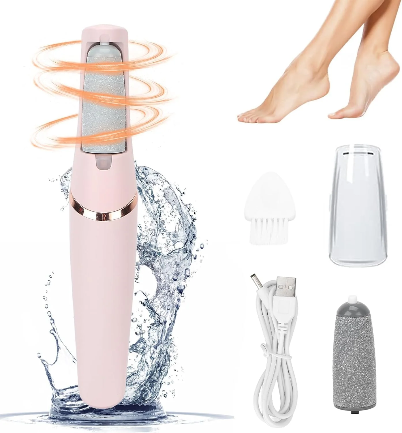 سوهان برقی پینه پا HYRAINBOW، سوهان برقی قدرتمند پا با سرعت قابل تنظیم، فایل برقی پا با دیسک های سمباده، ابزار پدیکور، اسکرابر پا، سنگ پا برای پوست مرده سوهان برقی پینه پا HYRAINBOW، سوهان برقی قدرتمند پا با سرعت قابل تنظیم، فایل برقی پا با دیسک های سمباده، ابزار پدیکور، اسکرابر پا، سنگ پا برای پوست مرده