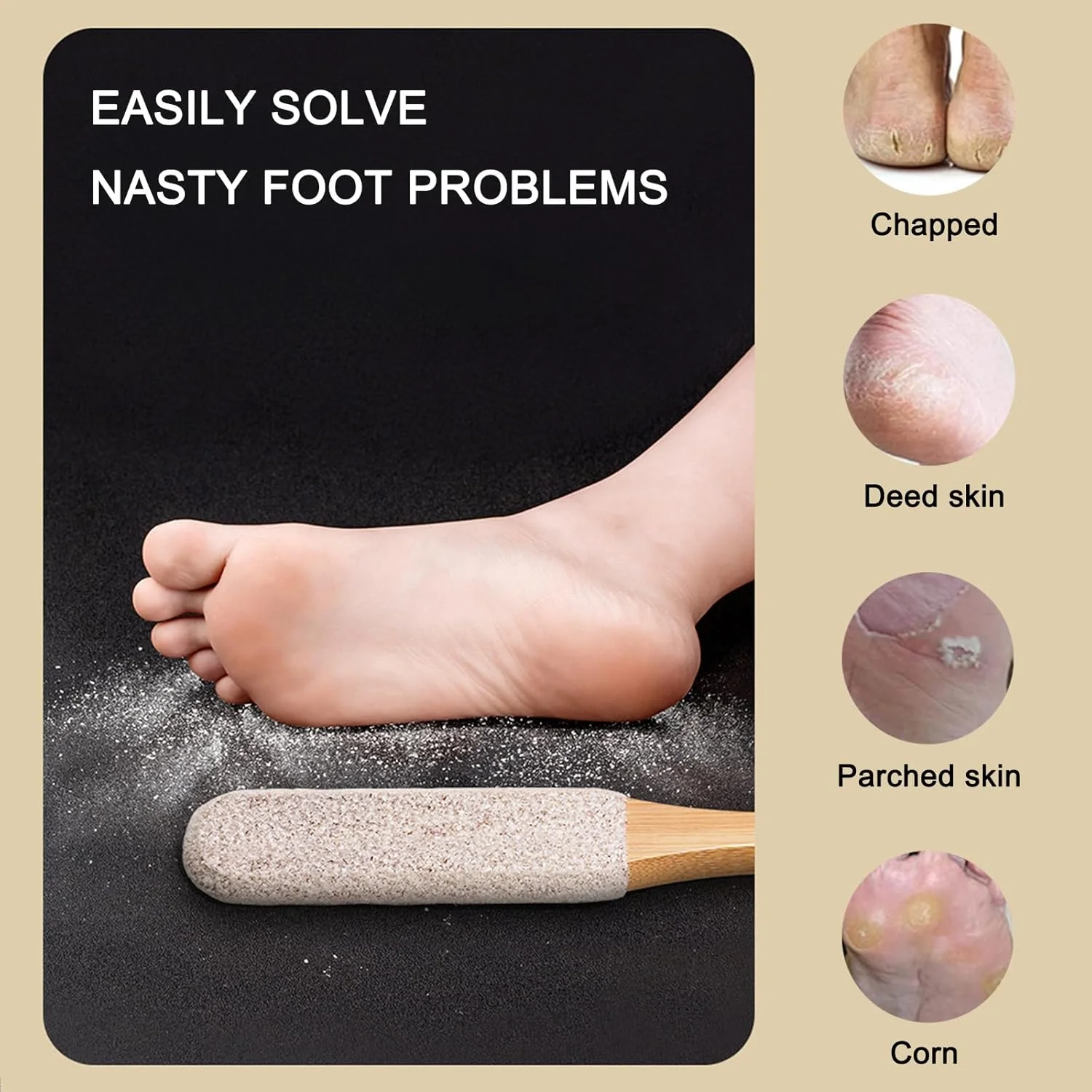 سوهان حرفه ای پا ژوفرمین، از بین برنده موثر پینه و اسکرابر پا برای پاشنه های ترک خورده، پوست مرده، میخچه و پوست سخت، سنگ پا برای پاهای مرطوب و خشک (سنگ کروندوم سفید) سوهان حرفه ای پا ژوفرمین، از بین برنده موثر پینه و اسکرابر پا برای پاشنه های ترک خورده، پوست مرده، میخچه و پوست سخت، سنگ پا برای پاهای مرطوب و خشک (سنگ کروندوم سفید)