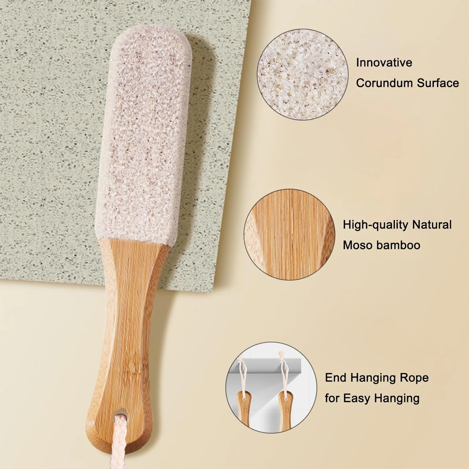 سوهان پای حرفه ای HUICHENDA، از بین برنده موثر پینه و اسکرابر پا برای پاشنه های ترک خورده، پوست مرده، میخچه و پوست سخت، سنگ پا برای پاهای مرطوب و خشک (سنگ کروندوم سفید) سوهان پای حرفه ای HUICHENDA، از بین برنده موثر پینه و اسکرابر پا برای پاشنه های ترک خورده، پوست مرده، میخچه و پوست سخت، سنگ پا برای پاهای مرطوب و خشک (سنگ کروندوم سفید)