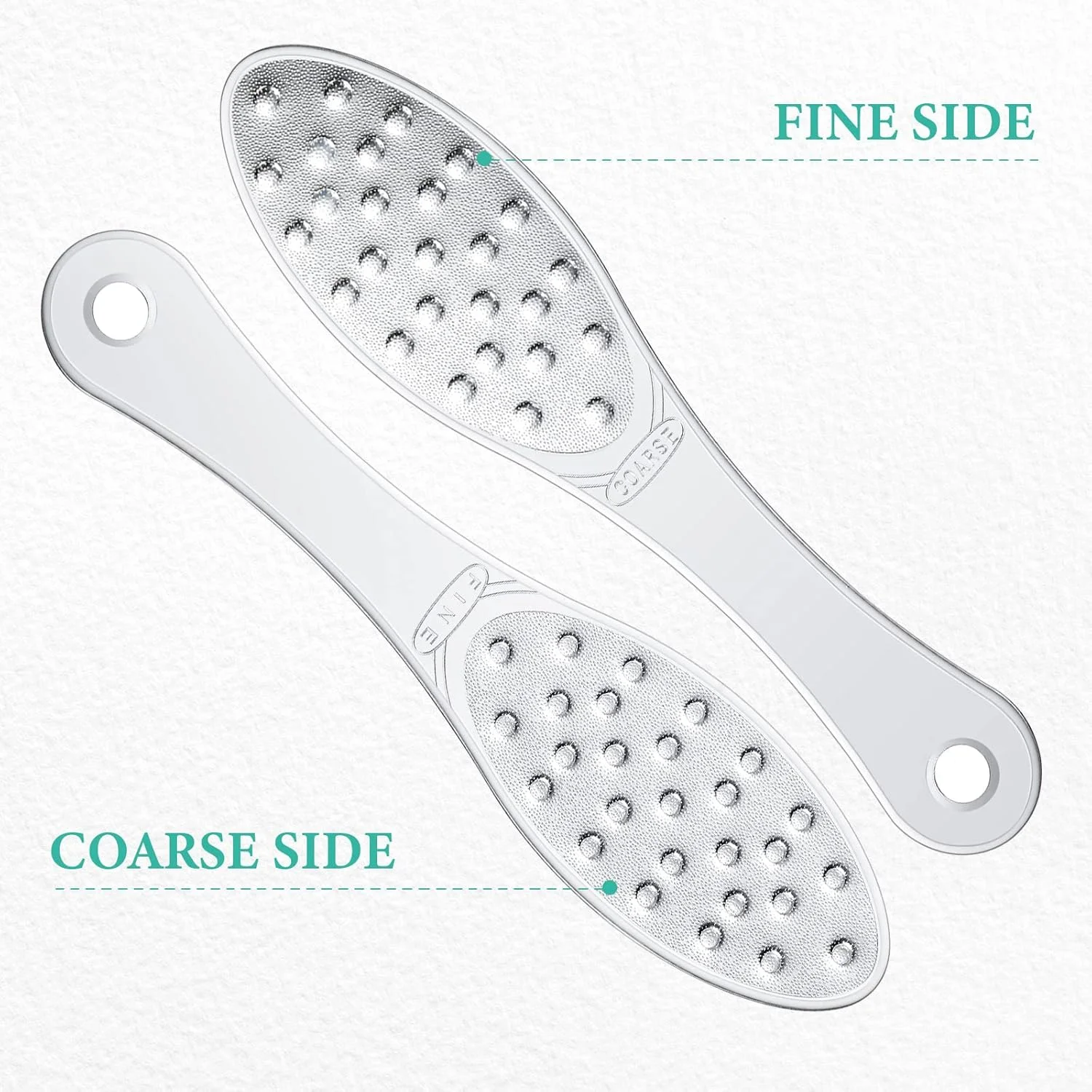 جوم 2 عدد سوهان پا استیل ضد زنگ، سوهان فلزی دو طرفه، از بین برنده پینه پا، سوهان حرفه ای پا، اسکرابر برای پوست خشک یا مرطوب، ابزار پدیکور با تمیز کردن آسان، پاشنه پا (نقره ای) جوم 2 عدد سوهان پا استیل ضد زنگ، سوهان فلزی دو طرفه، از بین برنده پینه پا، سوهان حرفه ای پا، اسکرابر برای پوست خشک یا مرطوب، ابزار پدیکور با تمیز کردن آسان، پاشنه پا (نقره ای)