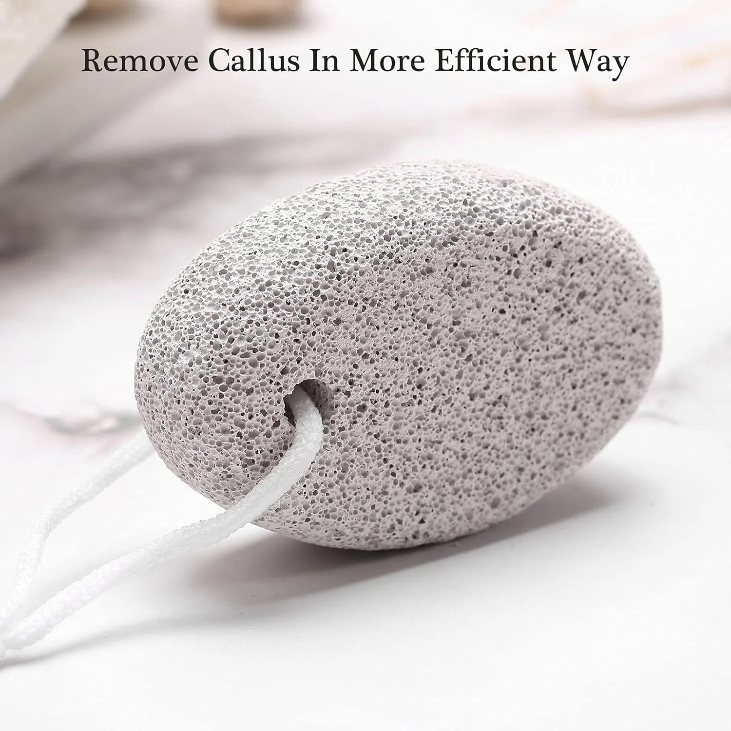 سنگ پا طبیعی هومبوم 2 عددی برای پا، ابزار پدیکور آتشفشانی، از بین برنده پینه و پوست سخت برای پا و دست مردان/زنان - لایه بردار طبیعی سوهان پا برای از بین بردن پوست مرده