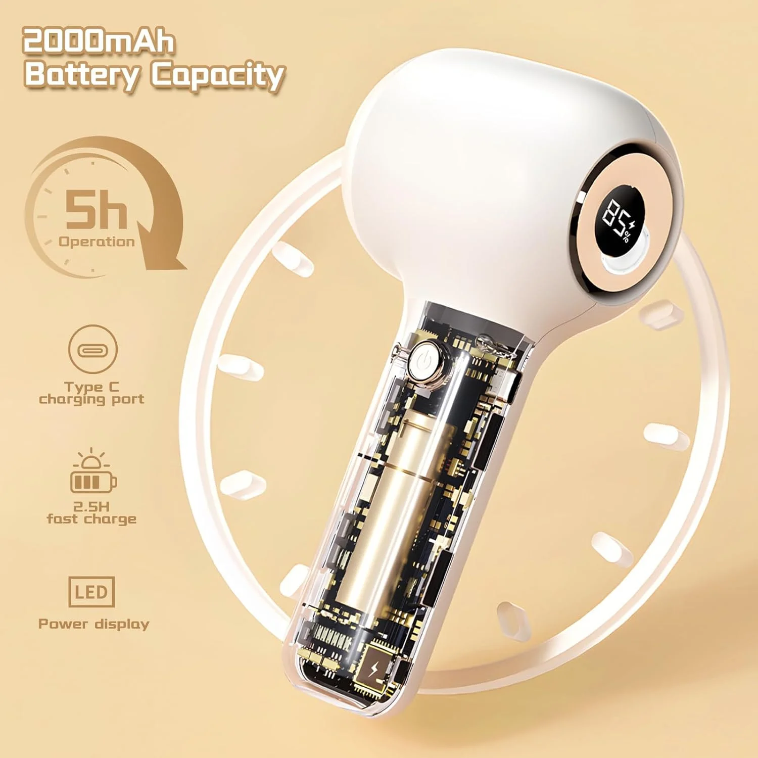 سوهان برقی پدیکور پا KASTWAVE، قابل شارژ، ابزار سنگ پا با 5 سرعت، 3 سری، نمایشگر LED، مراقبت حرفه ای از پا برای پوست های مرده، ترک خورده و خشک (سفید) سوهان برقی پدیکور پا KASTWAVE، قابل شارژ، ابزار سنگ پا با 5 سرعت، 3 سری، نمایشگر LED، مراقبت حرفه ای از پا برای پوست های مرده، ترک خورده و خشک (سفید)