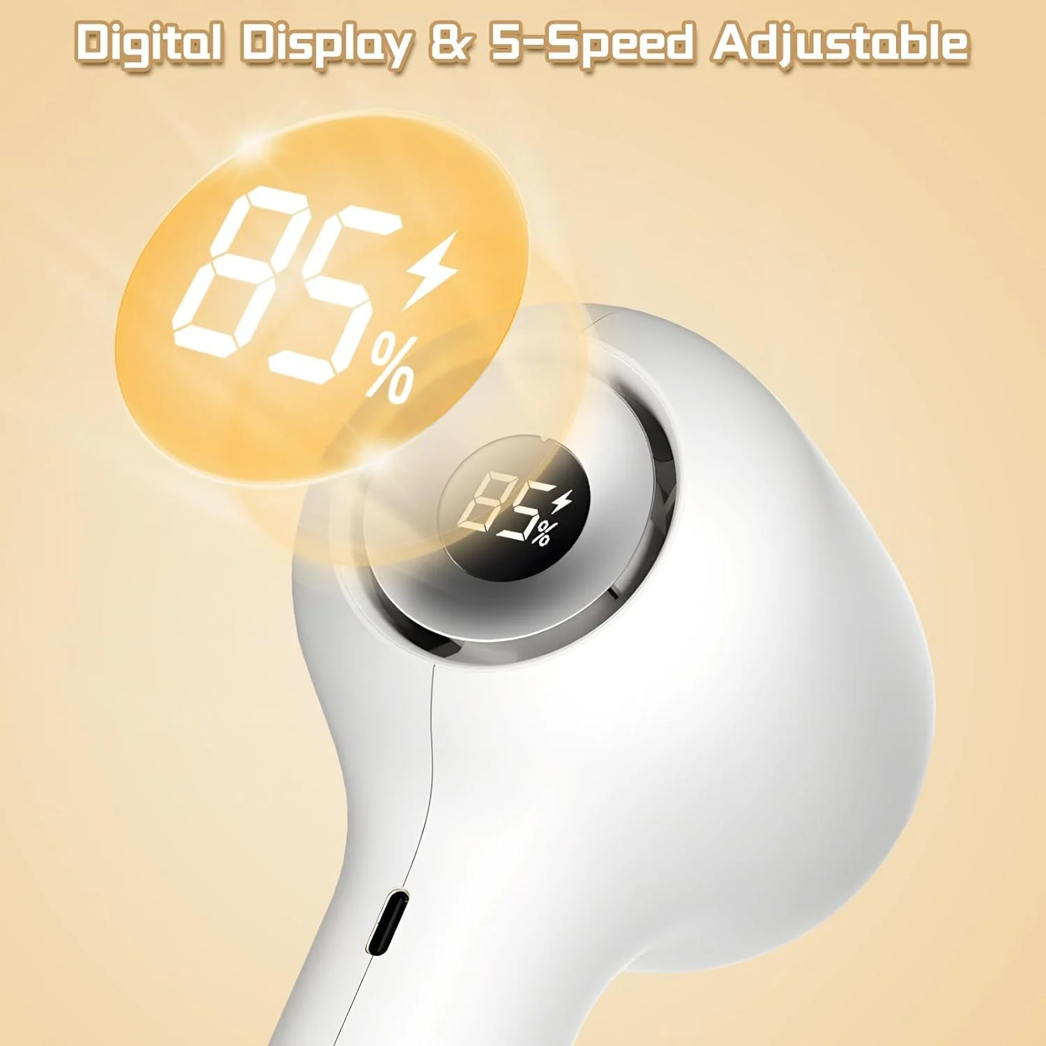 سوهان برقی پدیکور پا KASTWAVE، قابل شارژ، ابزار سنگ پا با 5 سرعت، 3 سری، نمایشگر LED، مراقبت حرفه ای از پا برای پوست های مرده، ترک خورده و خشک (سفید) سوهان برقی پدیکور پا KASTWAVE، قابل شارژ، ابزار سنگ پا با 5 سرعت، 3 سری، نمایشگر LED، مراقبت حرفه ای از پا برای پوست های مرده، ترک خورده و خشک (سفید)