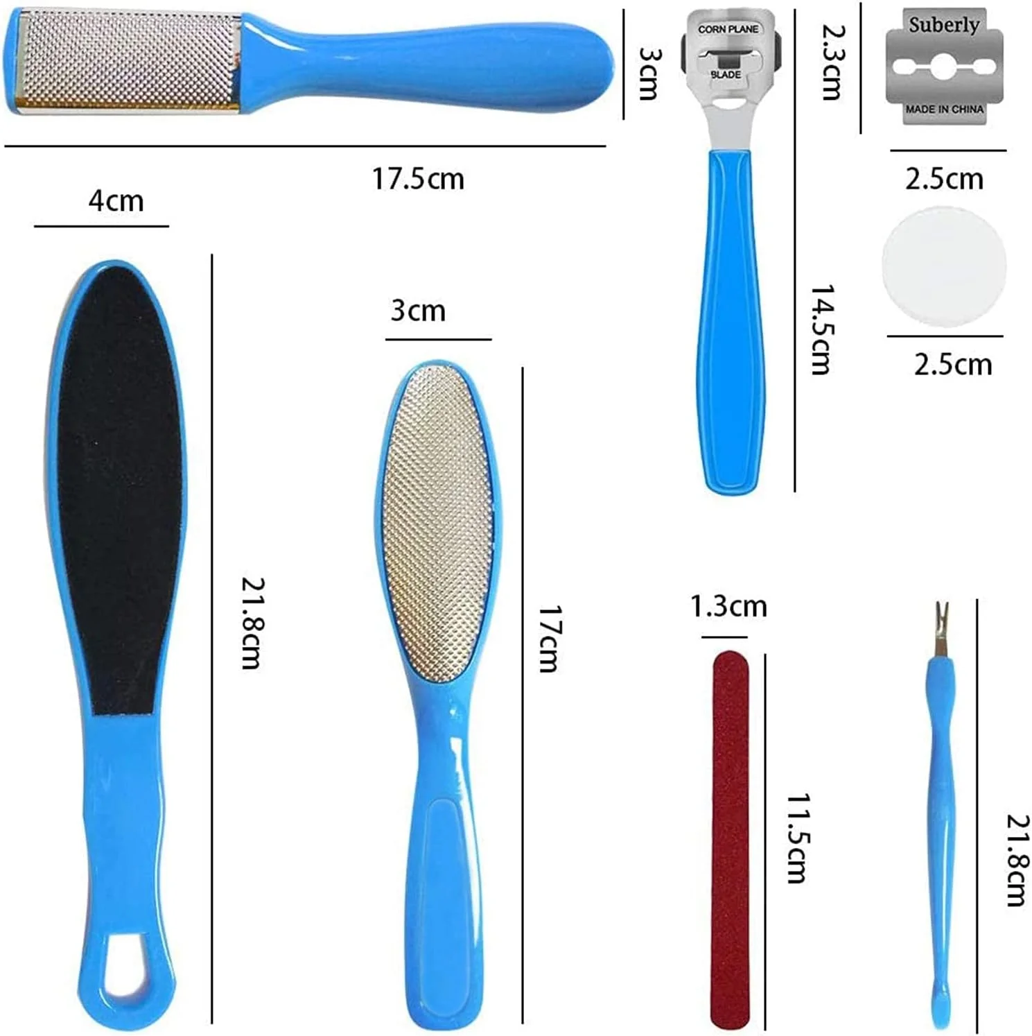 ست مراقبت از پا 8 در 1 حرفه ای KASTWAVE - ابزار پدیکور استیل ضد زنگ، شامل سوهان پا، ناخن گیر و از بین برنده پوست مرده برای داشتن پاهایی صاف ست مراقبت از پا 8 در 1 حرفه ای KASTWAVE - ابزار پدیکور استیل ضد زنگ، شامل سوهان پا، ناخن گیر و از بین برنده پوست مرده برای داشتن پاهایی صاف