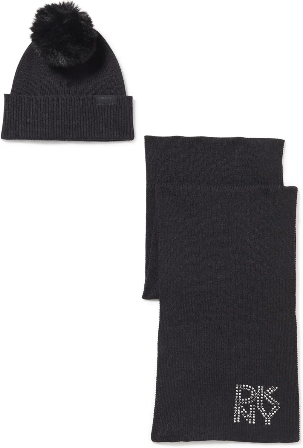ست جعبه ای لوازم جانبی زنانه DKNY (کلاه، شال گردن)، مشکی، 0S، مشکی، تک سایز
