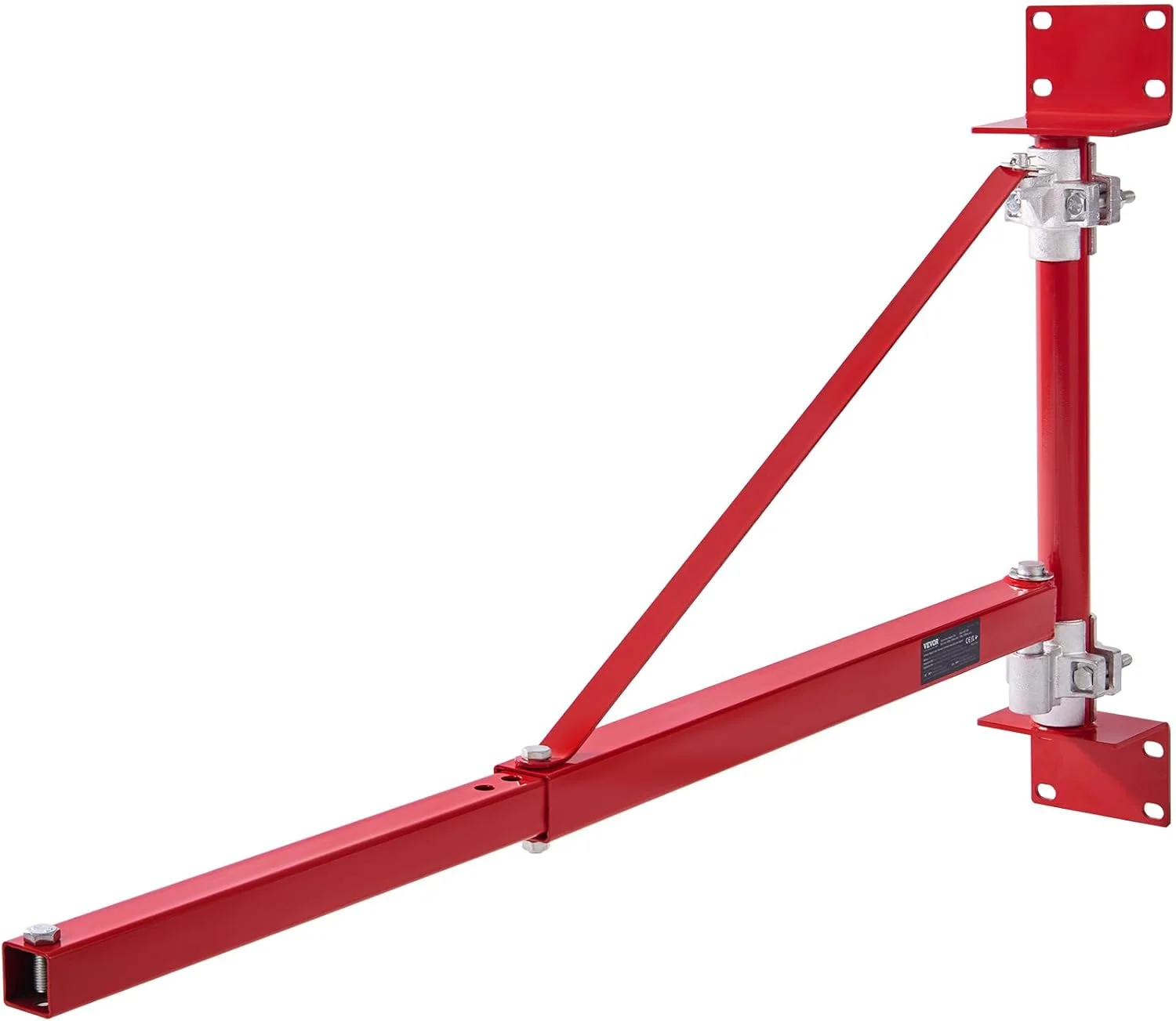 جرثقیل بازویی دیواری VEVOR، حداکثر ظرفیت بارگیری 600 کیلوگرم، بالابر داربست برقی، بازوی چرخشی نگهدارنده بالابر برقی با میله، قاب فولادی بالابر، بازوی بالابر داربست چرخان 180 درجه برای بالابر برقی