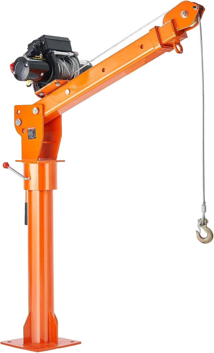 جرثقیل برقی وانت VEVOR، 998 کیلوگرم، جرثقیل تاشو نصب شده روی تخت وانت با وینچ برقی 2721 کیلوگرمی، جرثقیل بازویی فولادی وانت با چرخش 360 درجه برای بلند کردن کالا در ساخت و ساز، کارخانه