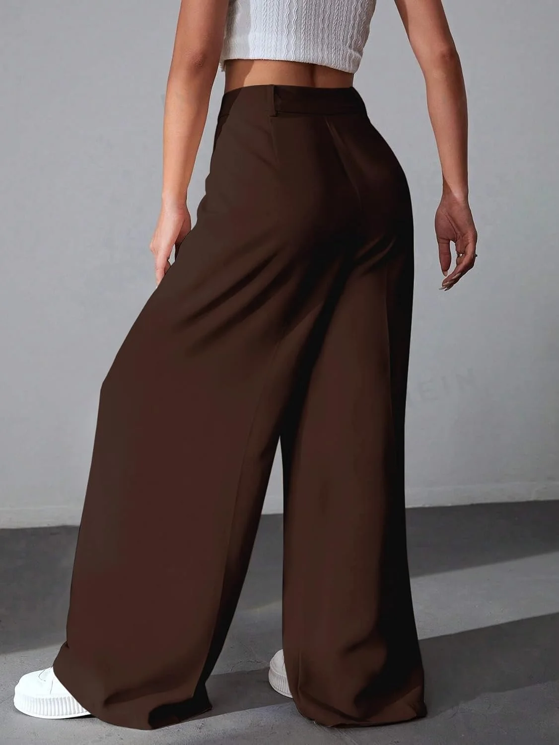 GRECIILOOKS شلوار زنانه فاق بلند کمر بلند، مدل کره ای، مناسب استایل رسمی | لباس کار شیک برای اداره، دانشگاه و مراسم (بسته 2 عددی)