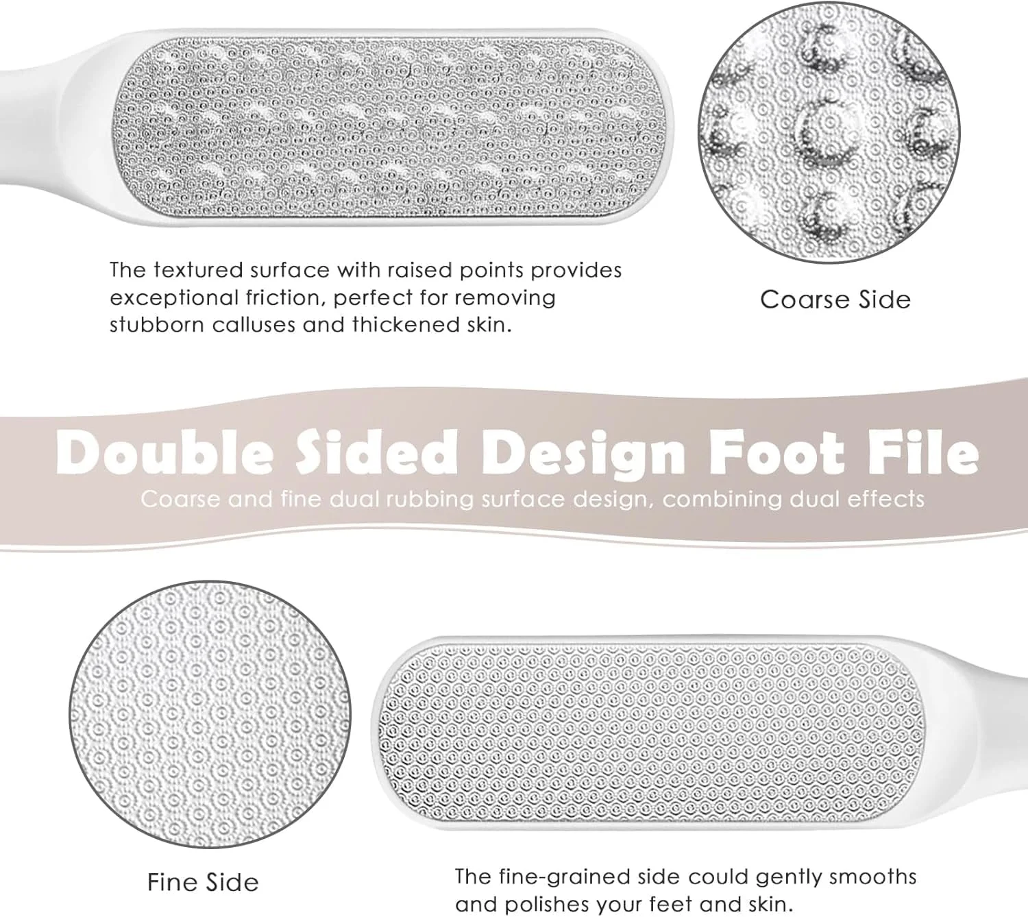 سوهان پا استیل ضد زنگ CNTOAE دو طرفه، از بین برنده پینه پا، ابزار حرفه ای پدیکور، اسکرابر پا، از بین برنده پوست مرده، خراشنده پاشنه پا برای پاشنه های ترک خورده و از بین بردن میخچه پا سوهان پا استیل ضد زنگ CNTOAE دو طرفه، از بین برنده پینه پا، ابزار حرفه ای پدیکور، اسکرابر پا، از بین برنده پوست مرده، خراشنده پاشنه پا برای پاشنه های ترک خورده و از بین بردن میخچه پا