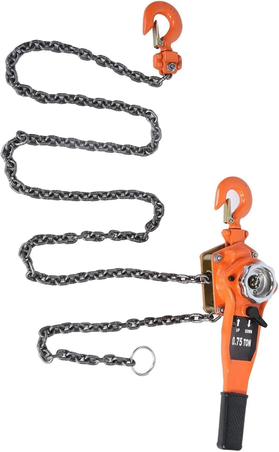 پولی زنجیری اهرمی با رنگ نارنجی، مناسب برای بلند کردن اجسام تا ارتفاع 3 متر برای کارگران ساختمانی پولی زنجیری اهرمی با رنگ نارنجی، مناسب برای بلند کردن اجسام تا ارتفاع 3 متر برای کارگران ساختمانی