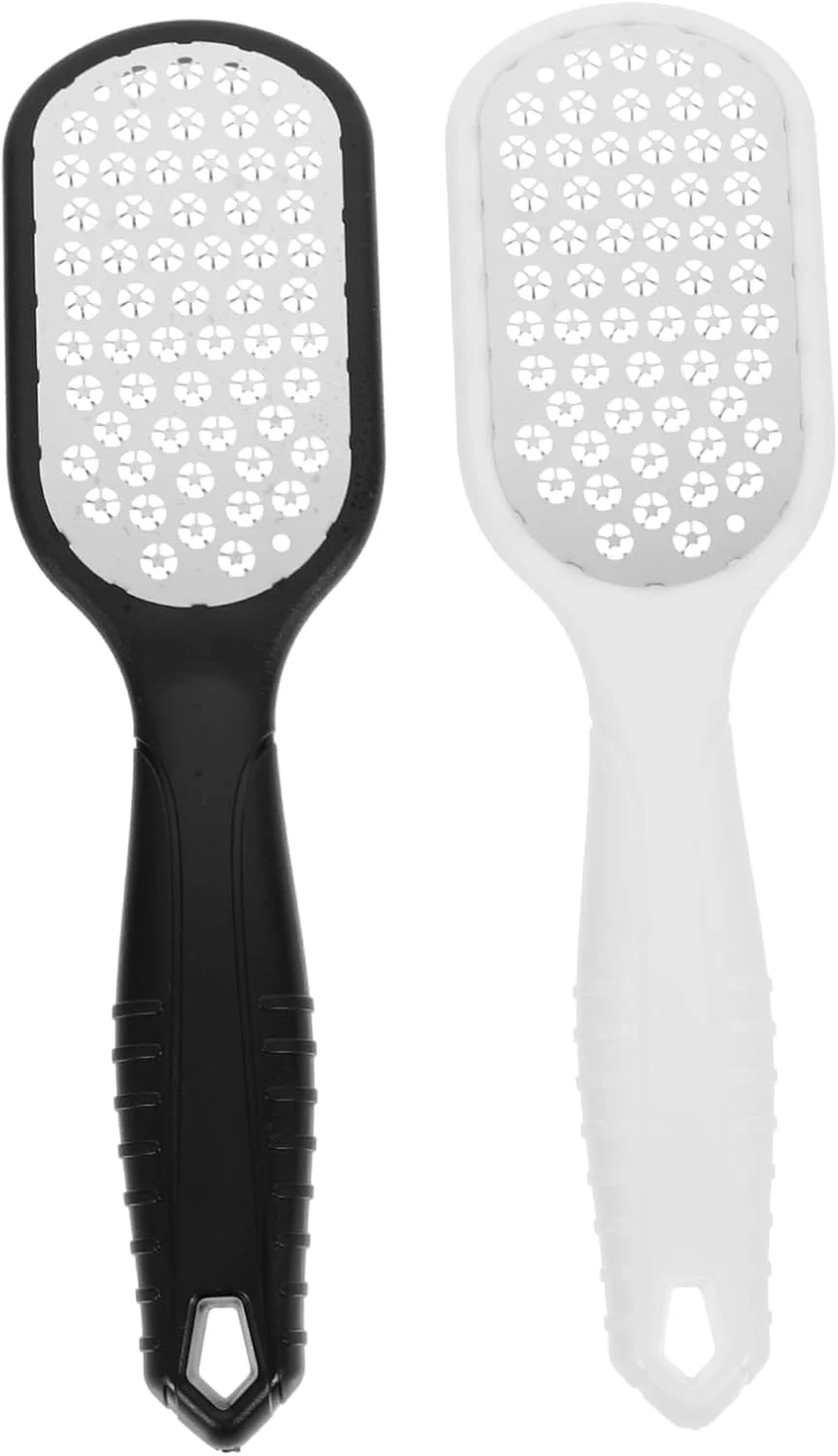 هیلوید 2 عدد تخته سوهان پا استیل ضد زنگ، اسکرابر، از بین برنده پوست مرده، سوهان پدیکور، سنگ پا برای پا، سوهان دستی پا، از بین برنده لاک ناخن، رنده دستی، مجموعه پدیکور ABS