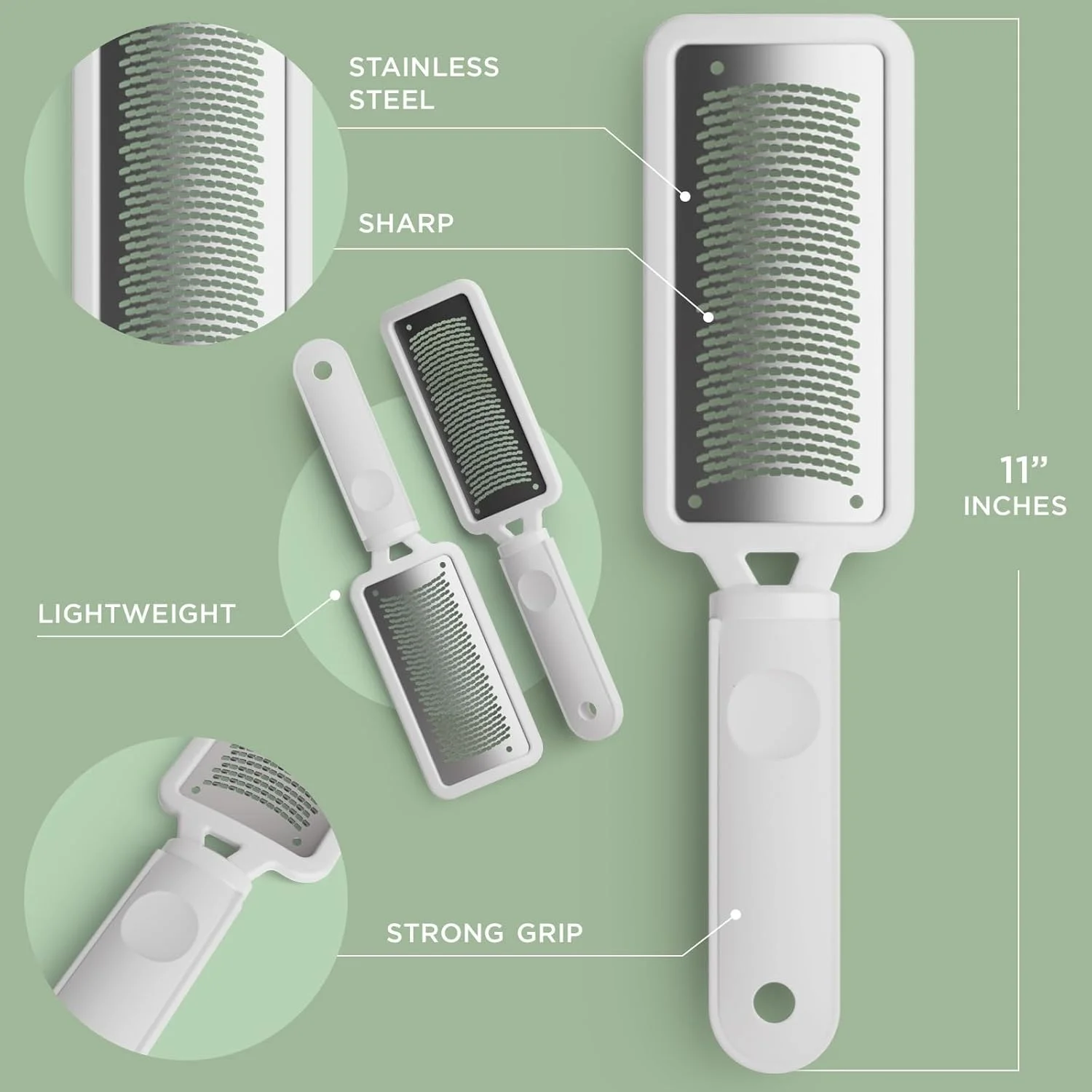 سوهان پدیکور پا Excefore - از بین برنده حرفه ای پینه برای پاهای خشک و مرطوب، رنده اسکرابر پا برای پوست های مرده
