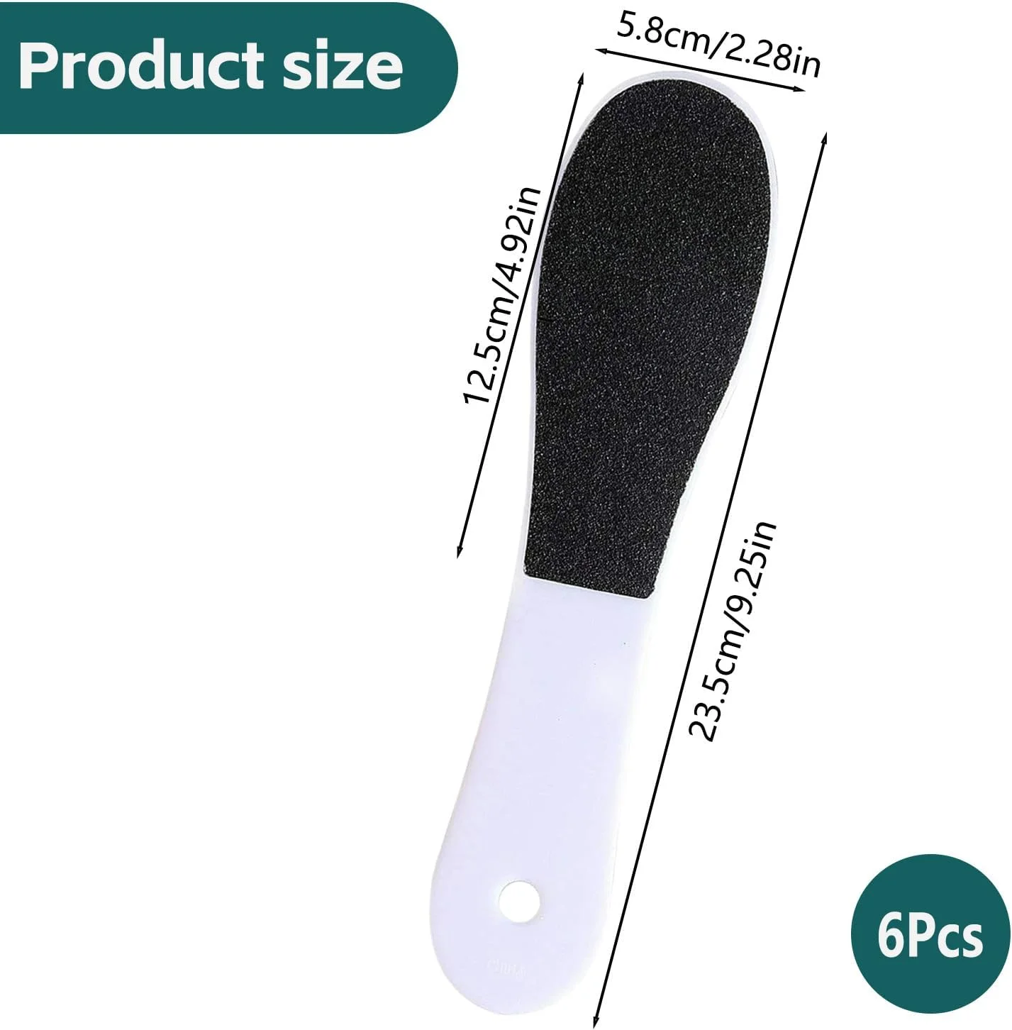 سوهان پا برای از بین بردن پوست سخت - 6 عدد سوهان دو طرفه پا برای لایه برداری و از بین بردن پوست خشک و مرده - از بین بردن پینه و میخچه، ابزار پدیکور برای پاهای فوق العاده نرم