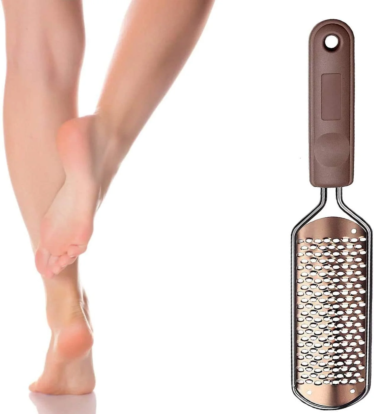 سوهان پا و از بین برنده پینه Excefore Professional - رنده پدیکور برای پاهای خشک و مرطوب - اسکرابر طلایی بزرگ برای نرم کردن پوست