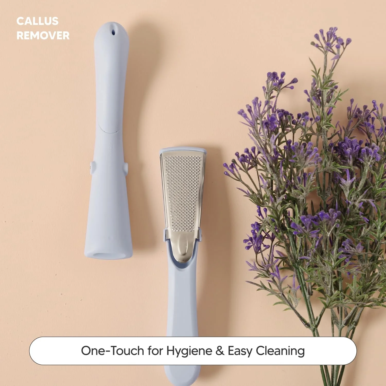 سوهان پدیکور استیل ضد زنگ F3 Systems، موثر برای پینه های ضخیم و ترک پا، از بین برنده پوست سفت، رنده پا، اسکرابر پا، مراقبت حرفه ای از پا (صورتی)