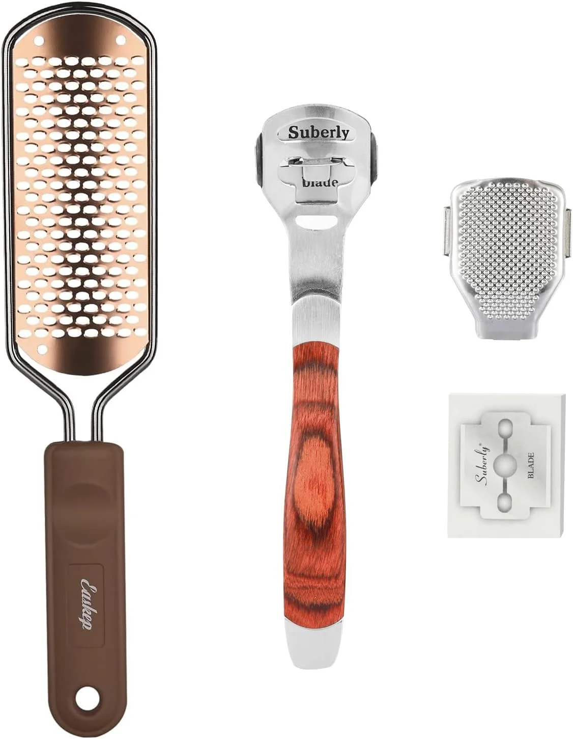 سوهان پا Easkep، اسکرابر پا، رنده پدیکور بزرگ و تراشنده پینه دسته چوبی (10 تیغه تعویضی و 1 سری سوهان پا) - از بین برنده پینه پا، رنده پا، از بین برنده پینه، پوست خشک و ترک خورده سوهان پا Easkep، اسکرابر پا، رنده پدیکور بزرگ و تراشنده پینه دسته چوبی (10 تیغه تعویضی و 1 سری سوهان پا) - از بین برنده پینه پا، رنده پا، از بین برنده پینه، پوست خشک و ترک خورده