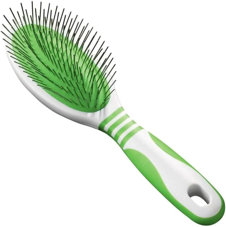 برس سوزنی حیوانات خانگی اندیس، سفید/سبز، متوسط، 65715 برس سوزنی حیوانات خانگی اندیس، سفید/سبز، متوسط، 65715