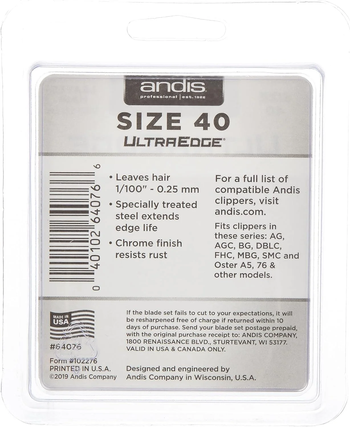 تیغه سرامیکی ماشین اصلاح سگ و حیوانات خانگی Andis Ultra Edge با فولاد کربنی تیغه سرامیکی ماشین اصلاح سگ و حیوانات خانگی Andis Ultra Edge با فولاد کربنی