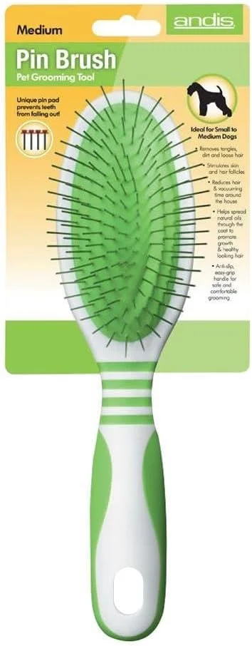 برس سوزنی حیوانات خانگی اندیس، سفید/سبز، متوسط، 65715 برس سوزنی حیوانات خانگی اندیس، سفید/سبز، متوسط، 65715
