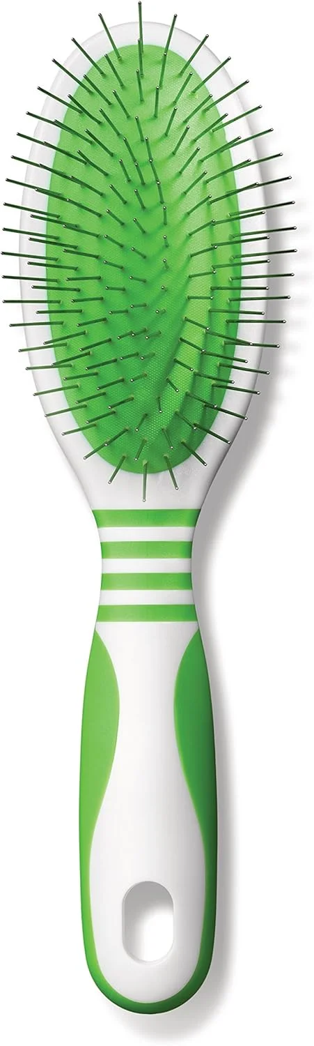 برس سوزنی حیوانات خانگی اندیس، سفید/سبز، متوسط، 65715 برس سوزنی حیوانات خانگی اندیس، سفید/سبز، متوسط، 65715