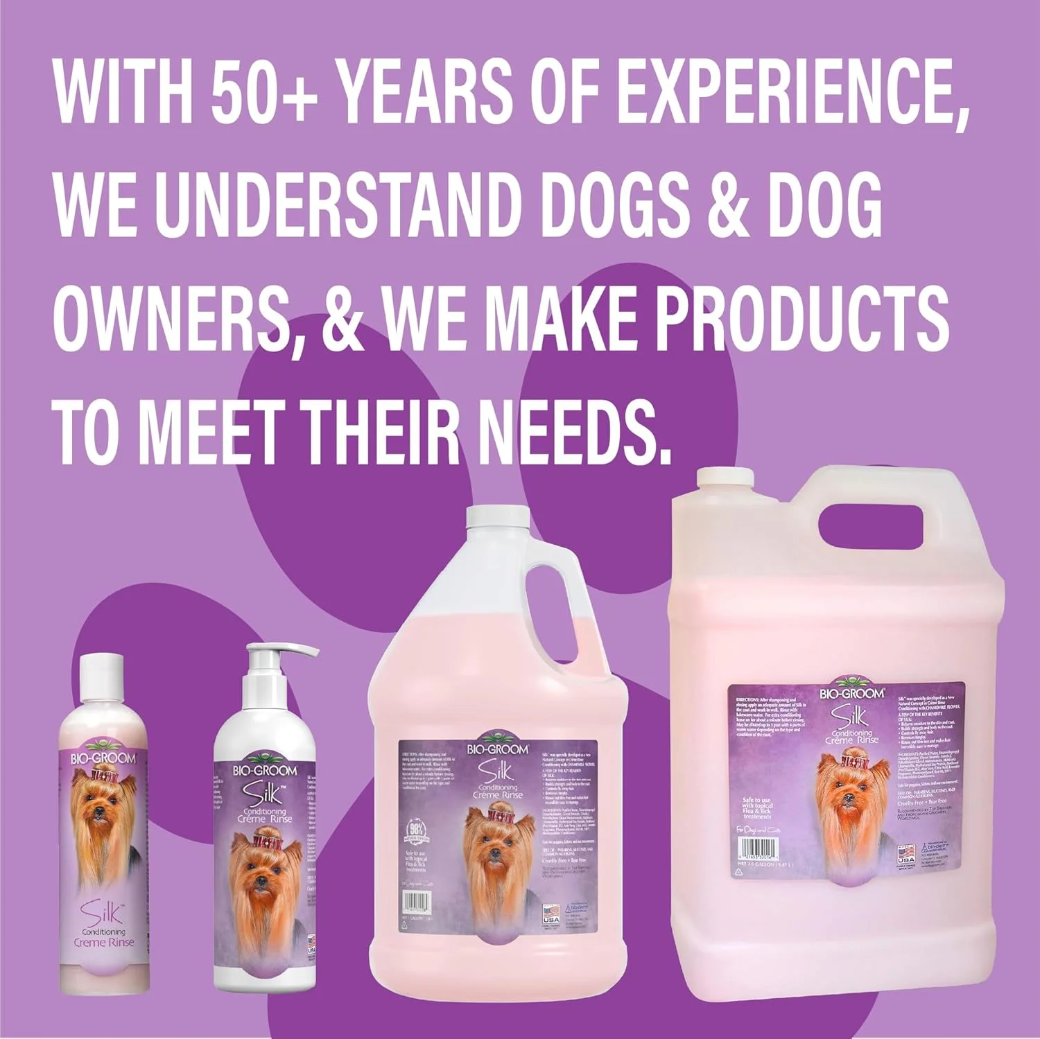 نرم کننده مرطوب کننده ابریشم حیوانات خانگی Bio-Groom، 1 گالن