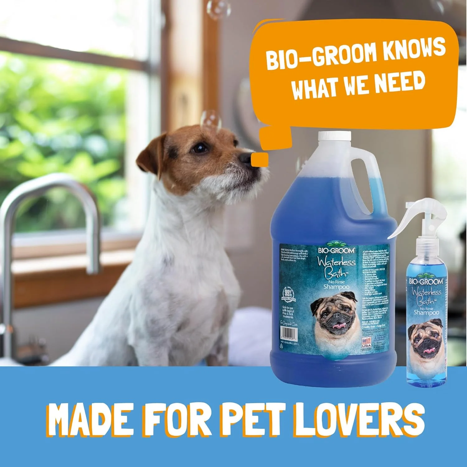 شامپو حمام بدون آب بایو گروم، 8 اونس شامپو حمام بدون آب بایو گروم، 8 اونس