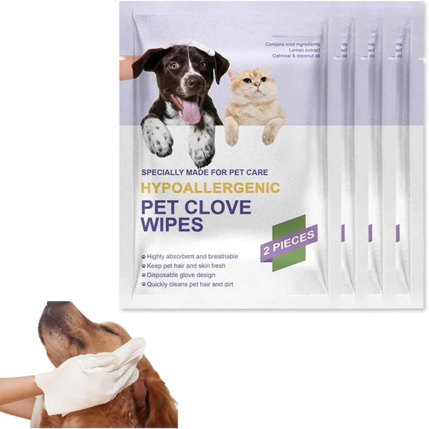 دستکش های تمیز کننده حیوانات خانگی، مناسب سگ و گربه، دستکش های نظافت و خوشبو کننده، برای گوش، چشم، باسن و پنجه توله سگ، دستمال مرطوب ضخیم حمام، مراقبت روزانه - 8 عدد بدون بو و معطر دستکش های تمیز کننده حیوانات خانگی، مناسب سگ و گربه، دستکش های نظافت و خوشبو کننده، برای گوش، چشم، باسن و پنجه توله سگ، دستمال مرطوب ضخیم حمام، مراقبت روزانه - 8 عدد بدون بو و معطر