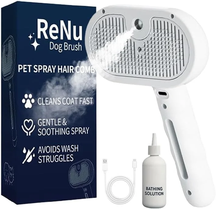 برس دوش خز تازه، برس اسپری تمیز کننده خودکار 3 در 1 برای حیوانات خانگی، برس دوش بخار حیوانات خانگی + محلول حمام، موهای شل را از بین می برد و ریزش را کاهش می دهد، برای حیوانات خانگی با موهای بلند و کوتاه (سفید) برس دوش خز تازه، برس اسپری تمیز کننده خودکار 3 در 1 برای حیوانات خانگی، برس دوش بخار حیوانات خانگی + محلول حمام، موهای شل را از بین می برد و ریزش را کاهش می دهد، برای حیوانات خانگی با موهای بلند و کوتاه (سفید)