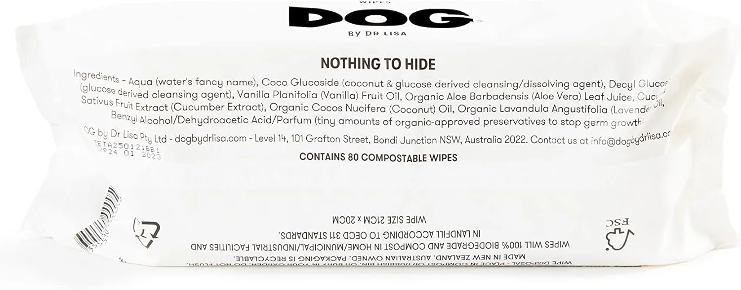 دستمال مرطوب سگ دکتر لیزا، 100% بامبو قابل کمپوست، قابل استفاده برای بدن، پنجه، پوزه، چین پوستی، باسن برای تمیز کردن، نظافت و خوشبو کردن حیوانات خانگی، ساخته شده توسط دامپزشک، طبیعی، وگان، 80 عدد دستمال مرطوب سگ دکتر لیزا، 100% بامبو قابل کمپوست، قابل استفاده برای بدن، پنجه، پوزه، چین پوستی، باسن برای تمیز کردن، نظافت و خوشبو کردن حیوانات خانگی، ساخته شده توسط دامپزشک، طبیعی، وگان، 80 عدد