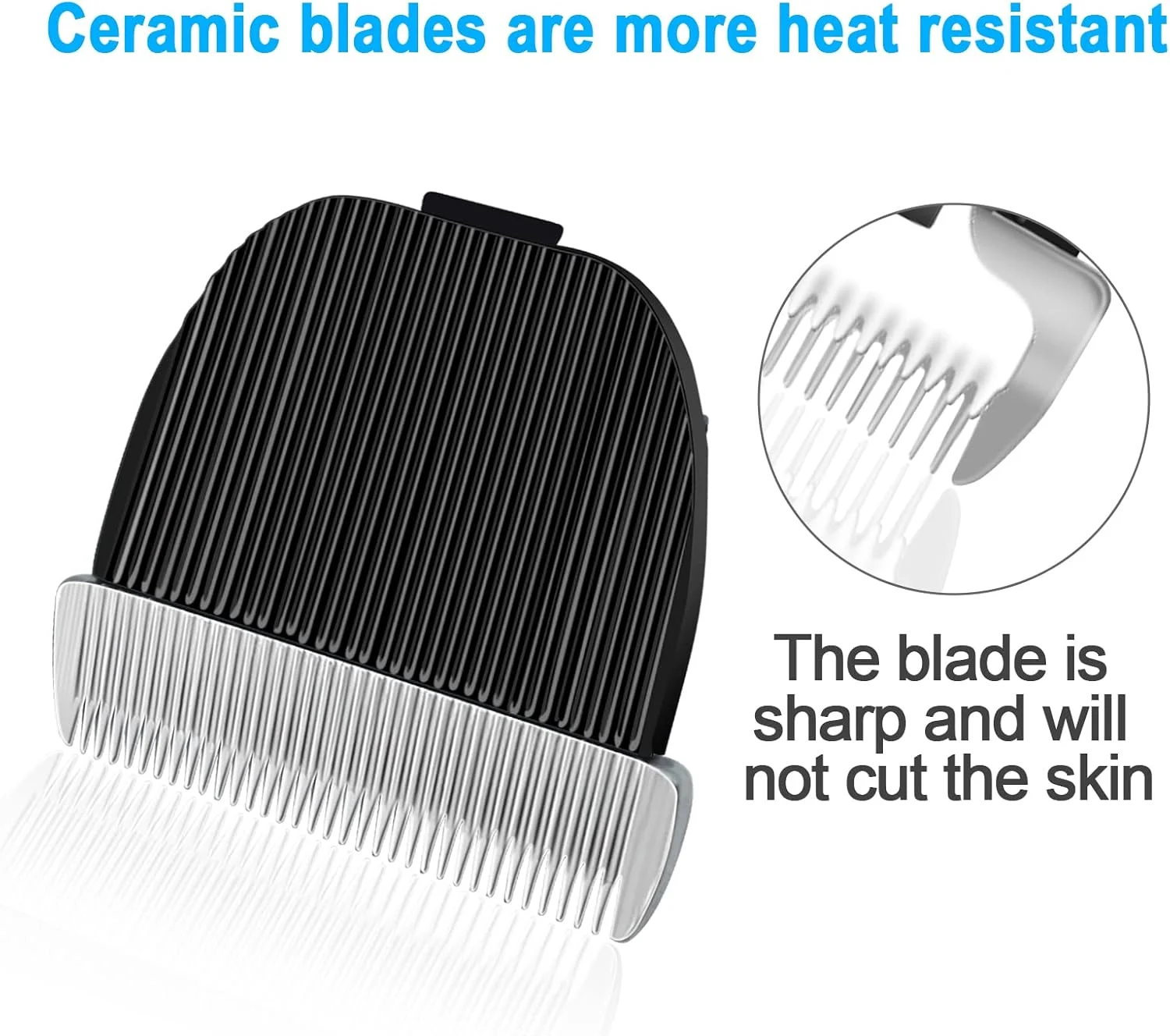 تیغه جایگزین 2 عددی DODAER سازگار با ماشین اصلاح سگ کم صدا oneisall، ساخته شده از تیغه سرامیکی و تیغه استیل ضد زنگ تیغه جایگزین 2 عددی DODAER سازگار با ماشین اصلاح سگ کم صدا oneisall، ساخته شده از تیغه سرامیکی و تیغه استیل ضد زنگ