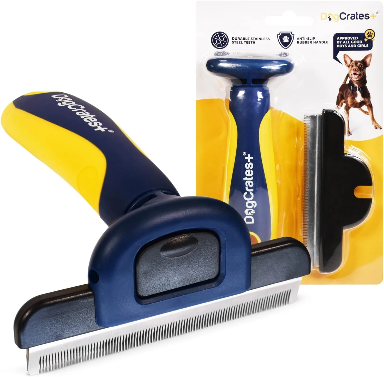 قفس سگ + برس حرفه ای ریزش مو برای سگ ها، گربه های کوچک، متوسط و بزرگ با موهای کوتاه یا بلند، آبی قفس سگ + برس حرفه ای ریزش مو برای سگ ها، گربه های کوچک، متوسط و بزرگ با موهای کوتاه یا بلند، آبی