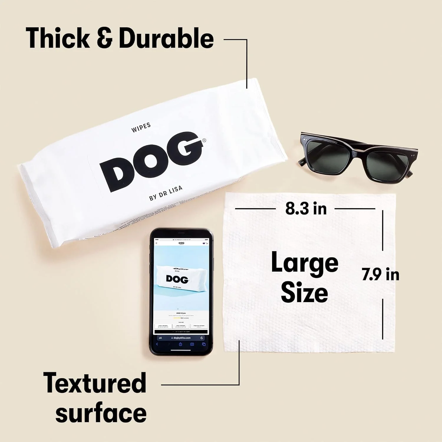 دستمال مرطوب سگ دکتر لیزا، 100% بامبو قابل کمپوست، قابل استفاده برای بدن، پنجه، پوزه، چین پوستی، باسن برای تمیز کردن، نظافت و خوشبو کردن حیوانات خانگی، ساخته شده توسط دامپزشک، طبیعی، وگان، 80 عدد دستمال مرطوب سگ دکتر لیزا، 100% بامبو قابل کمپوست، قابل استفاده برای بدن، پنجه، پوزه، چین پوستی، باسن برای تمیز کردن، نظافت و خوشبو کردن حیوانات خانگی، ساخته شده توسط دامپزشک، طبیعی، وگان، 80 عدد