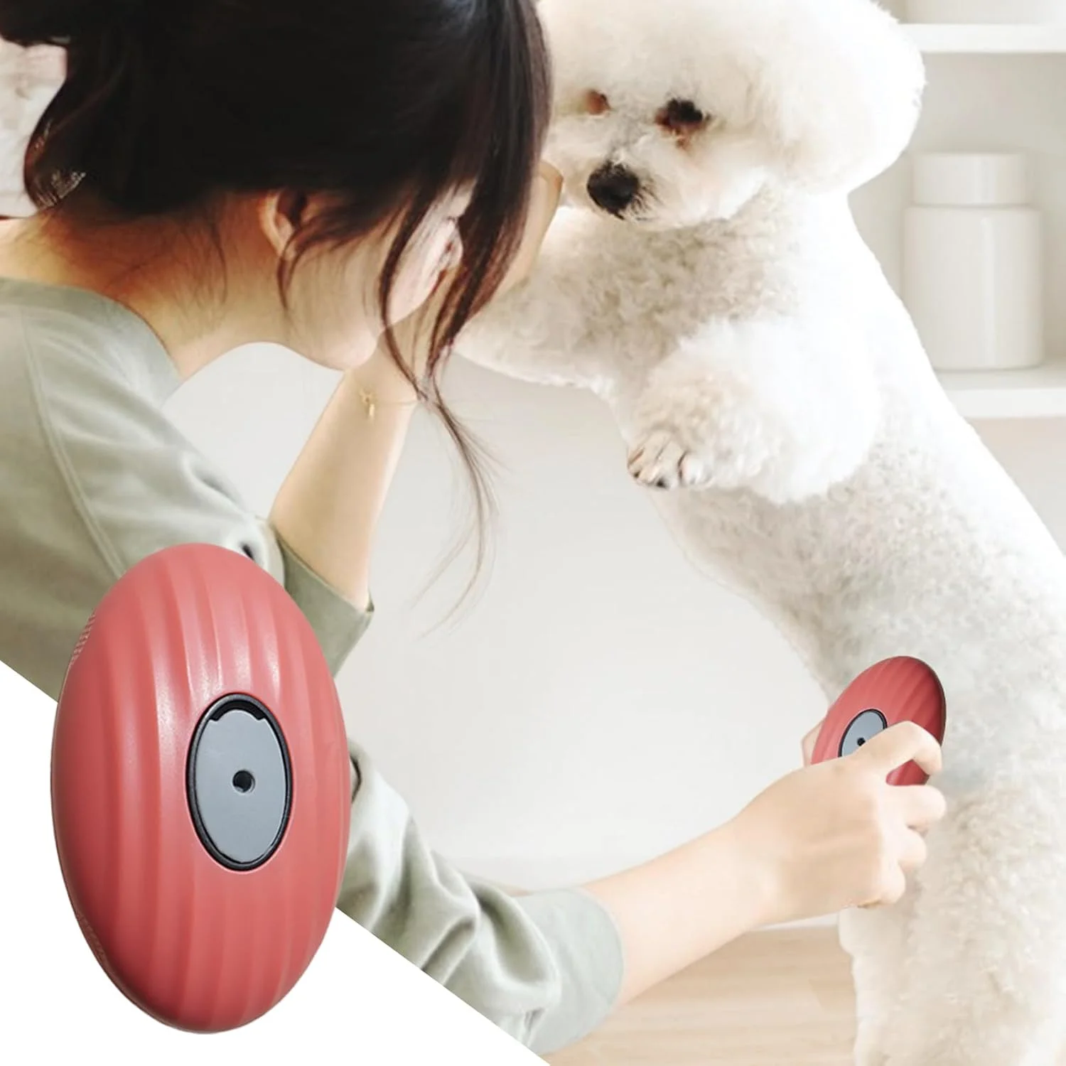 شانه نظافت حیوانات خانگی | برس موی جداشدنی حیوانات خانگی - برس شانه نرم برای حمام و نظافت توله سگ و بچه گربه، تمیز کردن داخل خانه، حیوانات کوچک